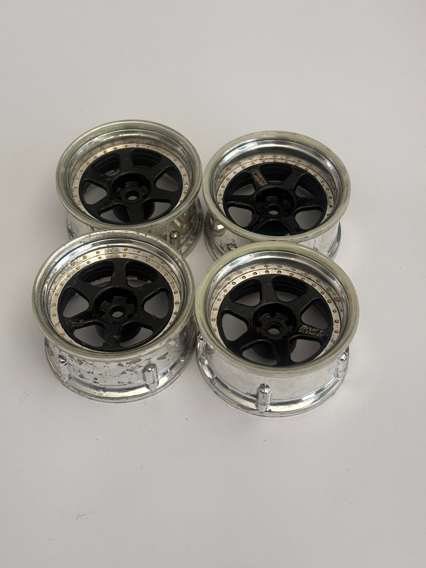 DS Racing Drift Element Wheels Adjsustable Offset Black Chrome