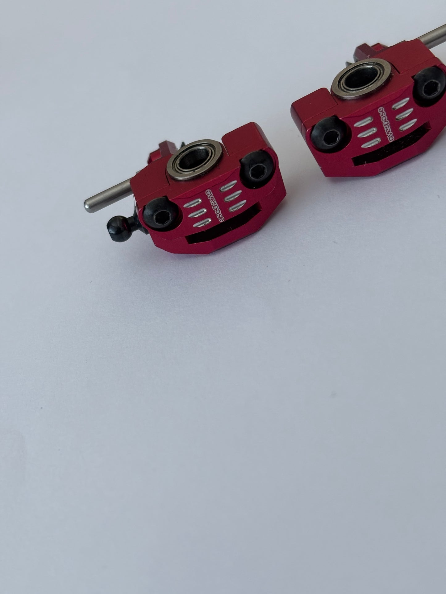 Overdose Red Alloy Front Knuckles Adjustable