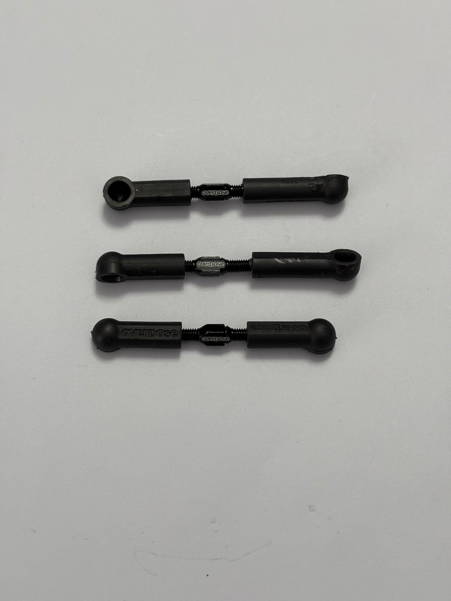 Overdose Black Alloy Turn Buckles x3 Branded