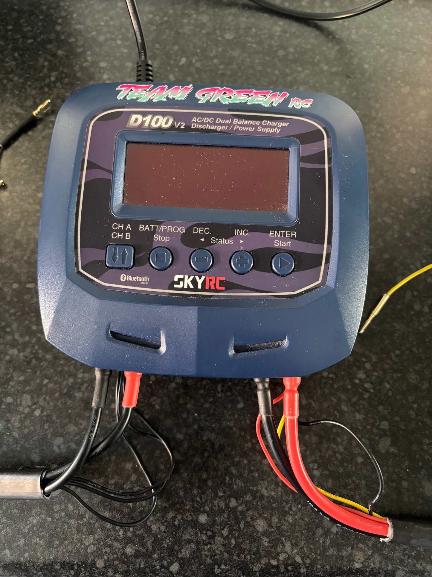 SkyRC Dual Charger D100V2 Bluetooth Charger with Long Leads