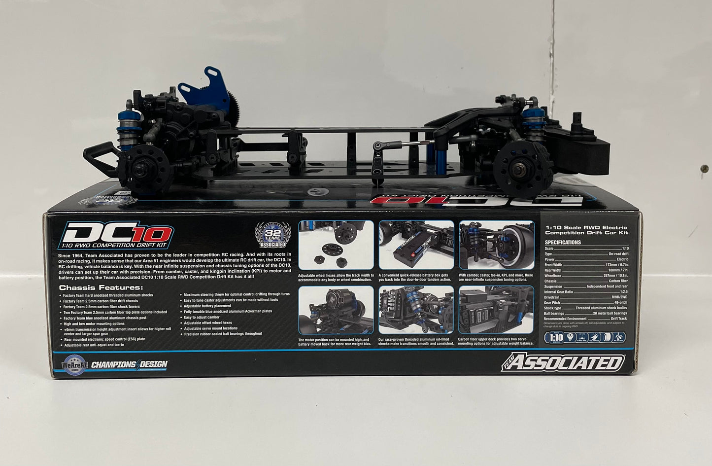 Team Associated DC10 Carbon RWD Drift Chassis Alloy Shocks