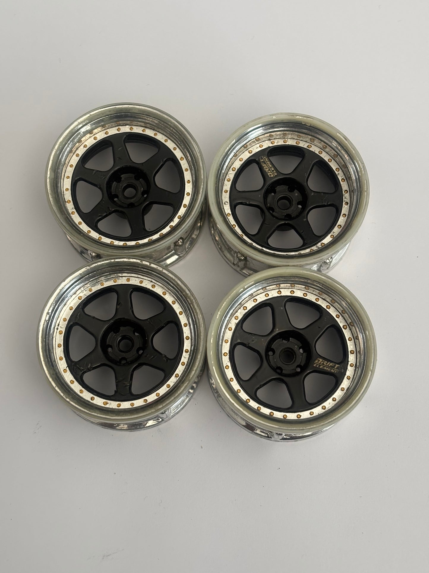DS Racing Drift Element Wheels Adjsustable Offset Black Chrome