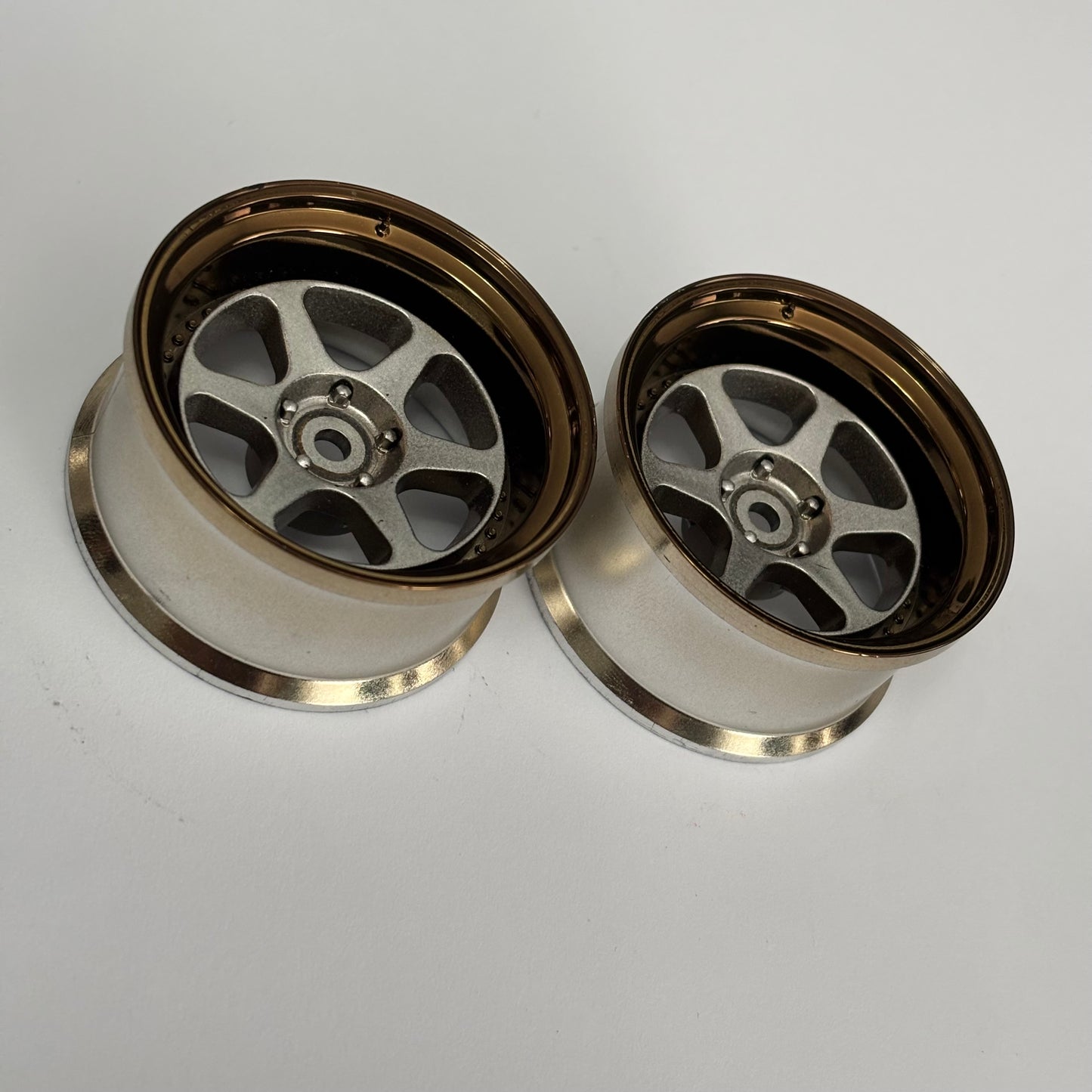 Lab Bronze Silver Offset 6 Pair