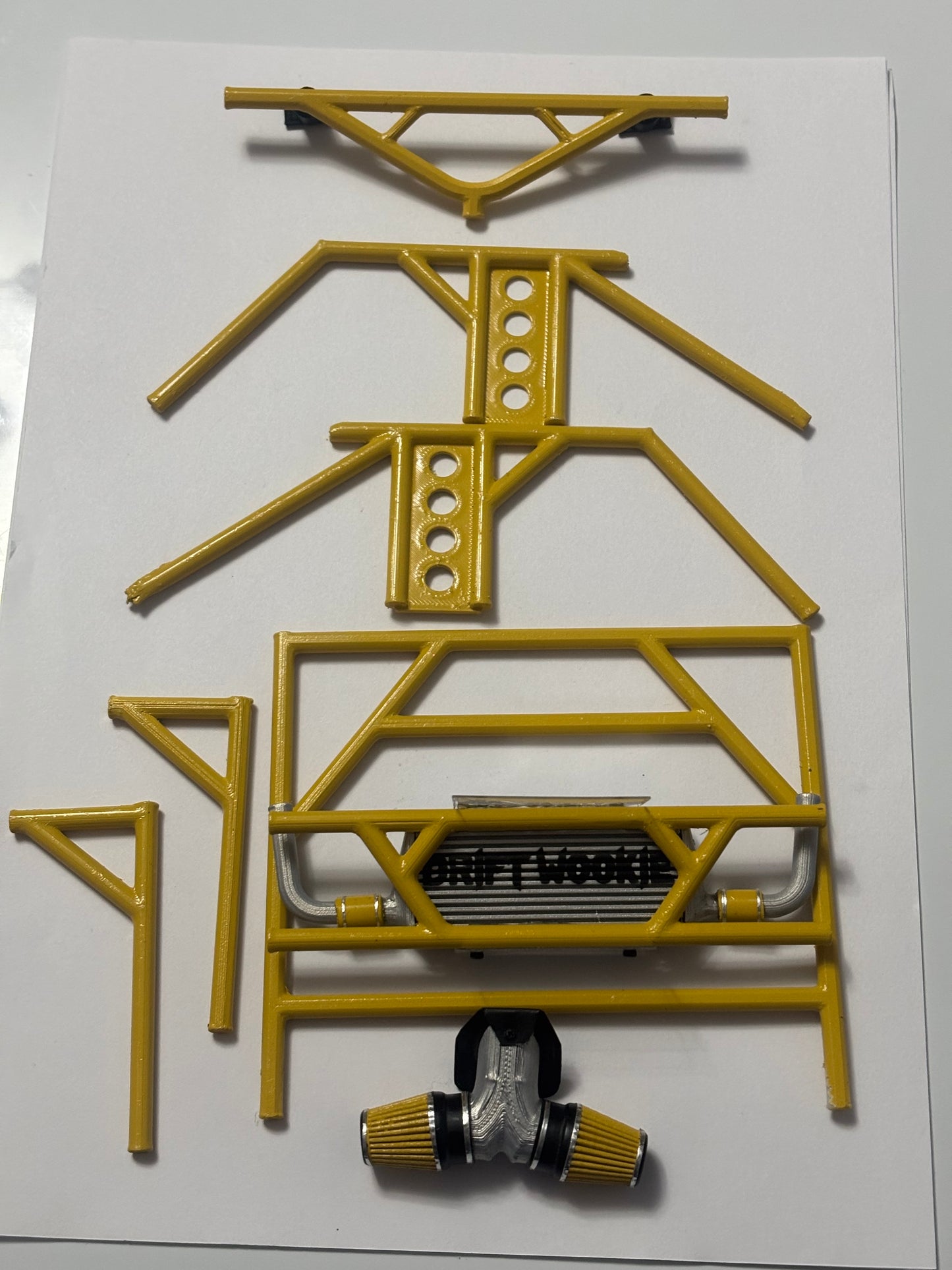 3D Printed Rollcage Cooler V8 Bonnet Filter Inlet Mustang