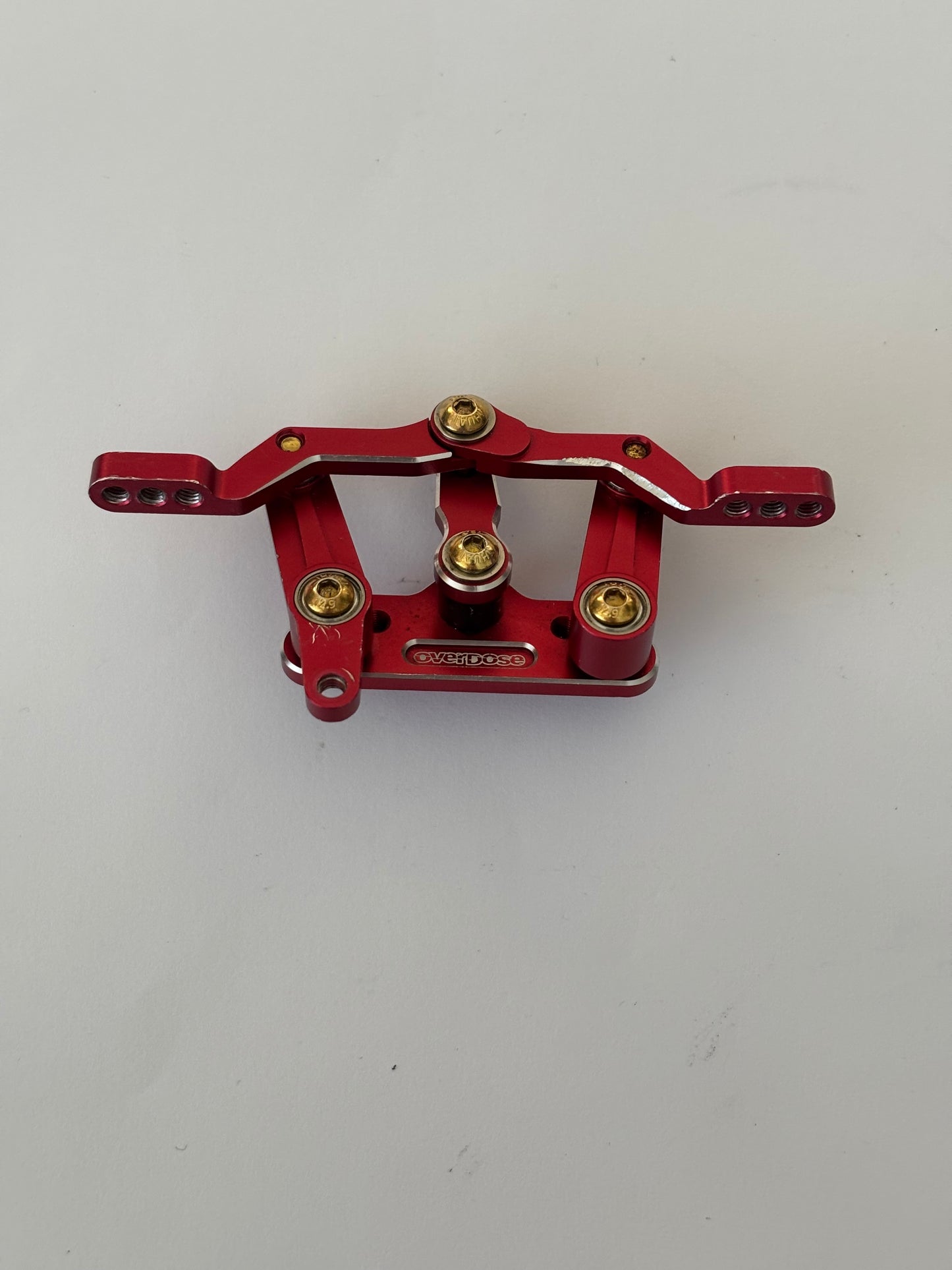 Overdose Galm OD3547 Triple Link Steering Rack Red Alloy Type 1