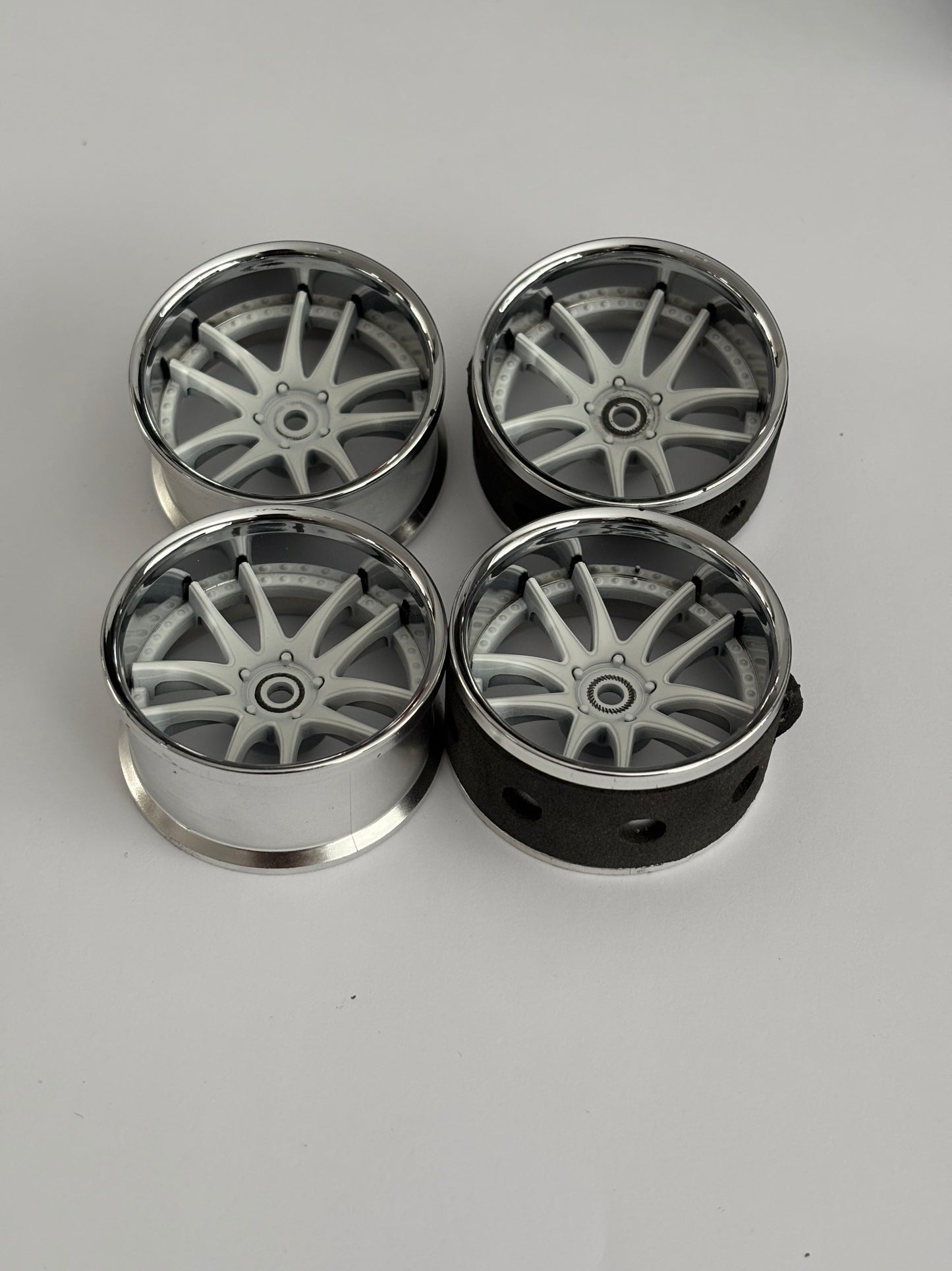 Lab Wheels Work White Chrome Offset 8MM
