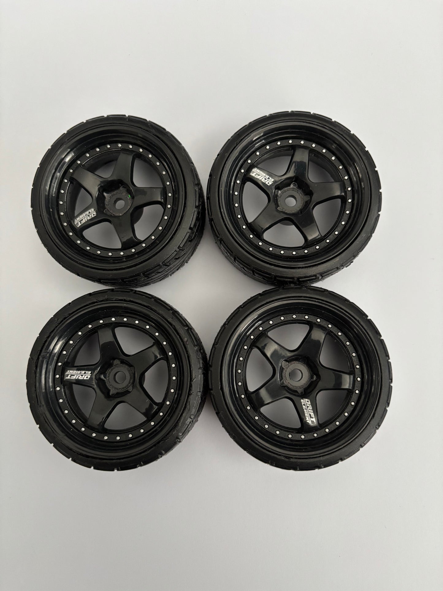 Drift Element DS Racing Black Adjustable Offset Wheels and Tyres (Outdoor/Display)