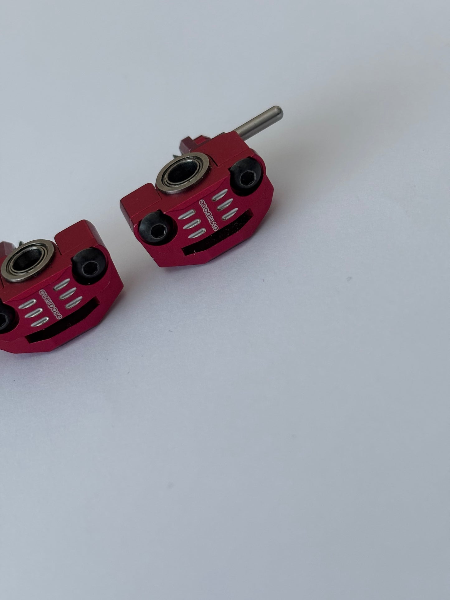 Overdose Red Alloy Front Knuckles Adjustable