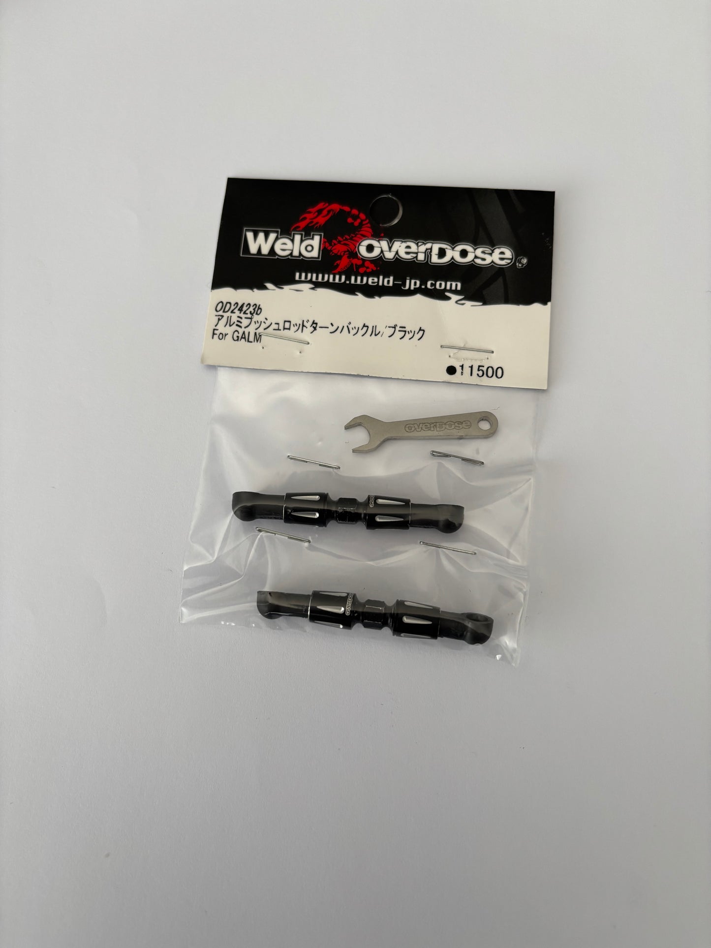 OD2423b Overdose Black Alloy Turnbuckles Spanner