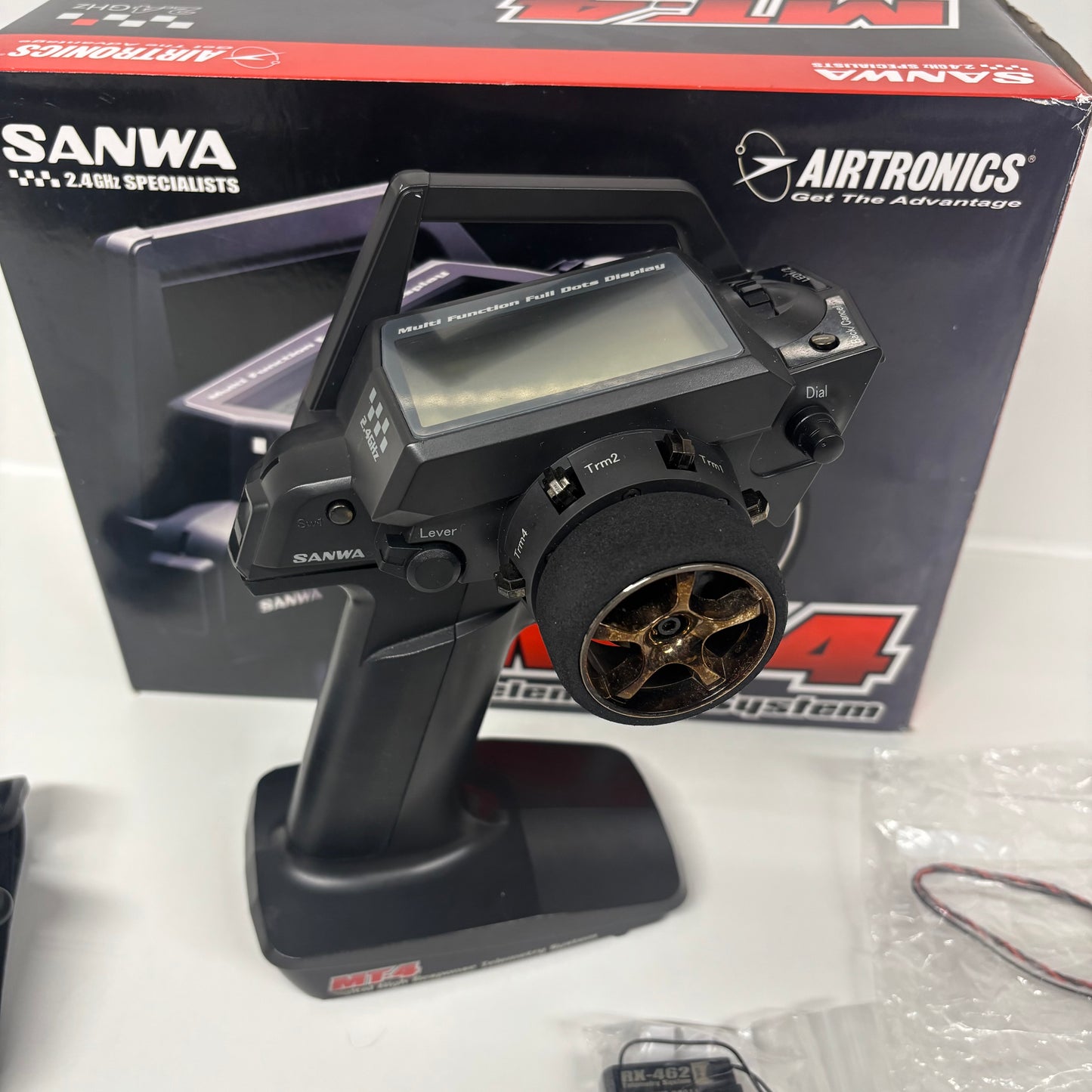 Sanwa MT4 Controller And RX 462 Receiver Telemetry Boxed