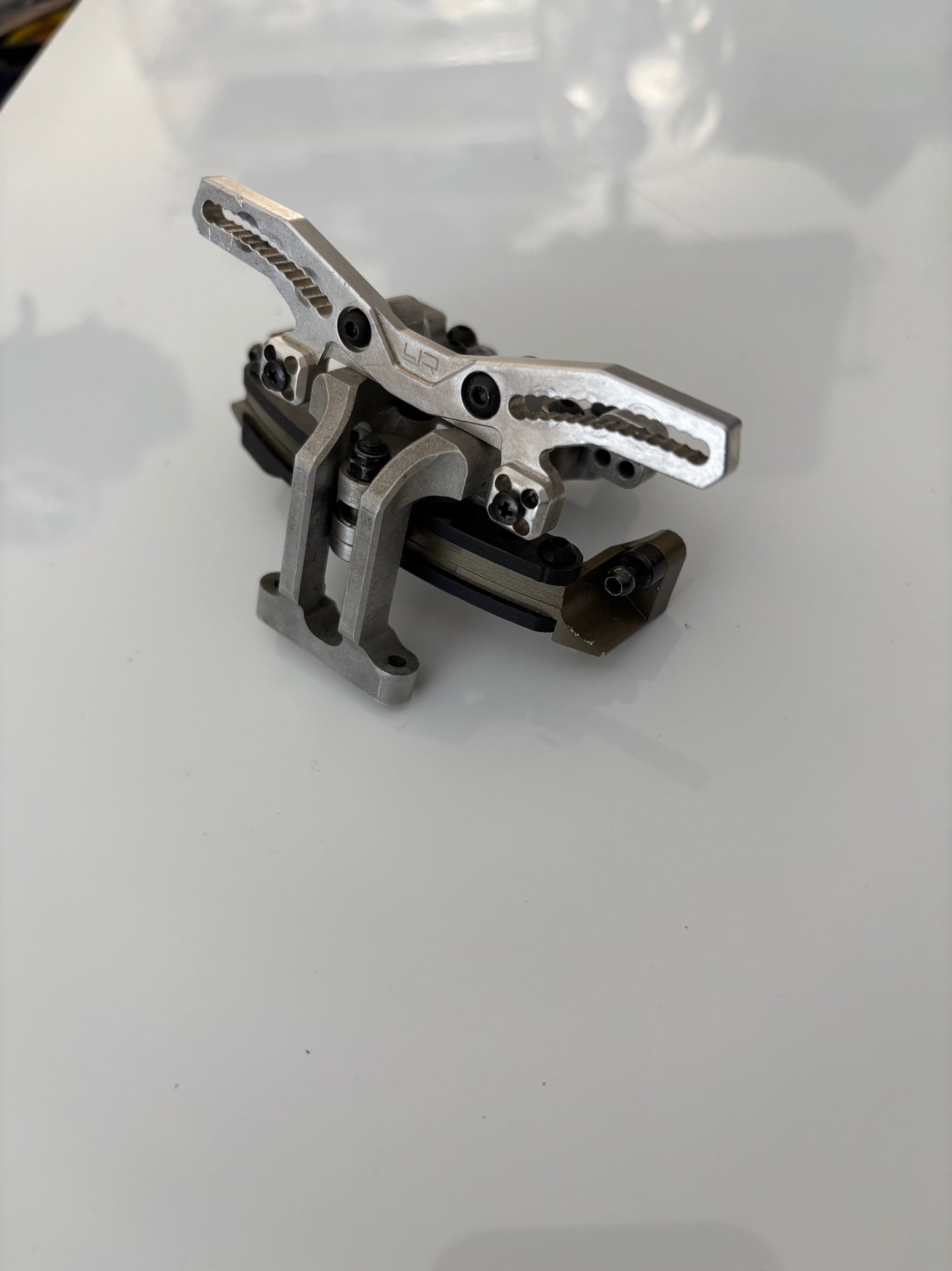 Yeah Racing YD2 Yokomo Bulkhead Slide Rack Alloy Shock Tower Silver