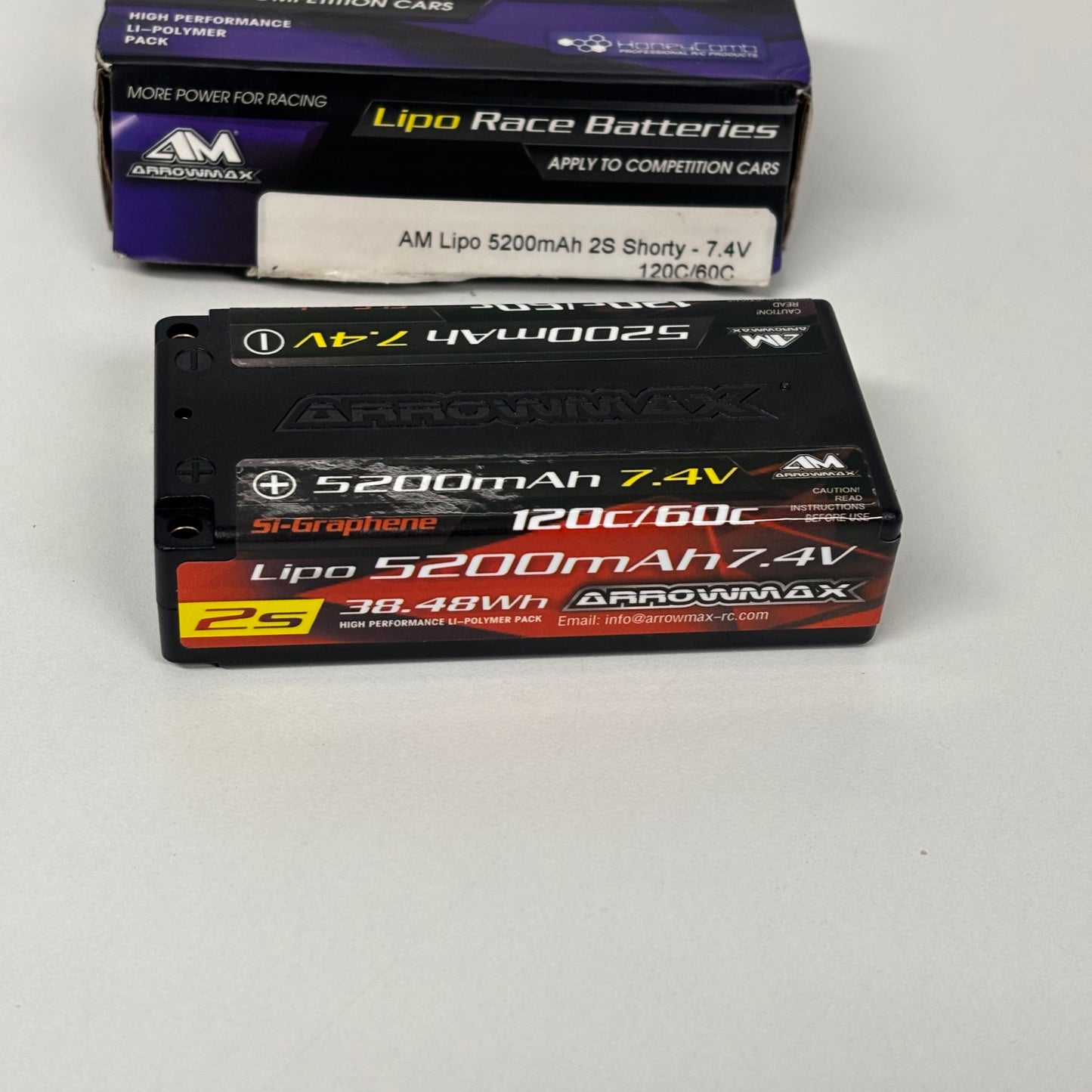 Arrowmax Shorty LiPo 120C/60C 2S Hardcase 5200MAH Boxed