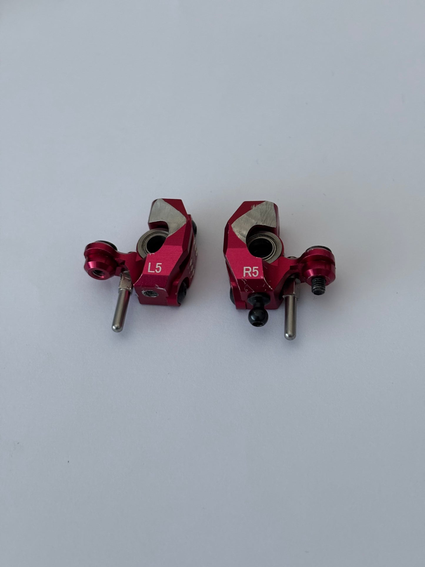 Overdose Red Alloy Front Knuckles Adjustable