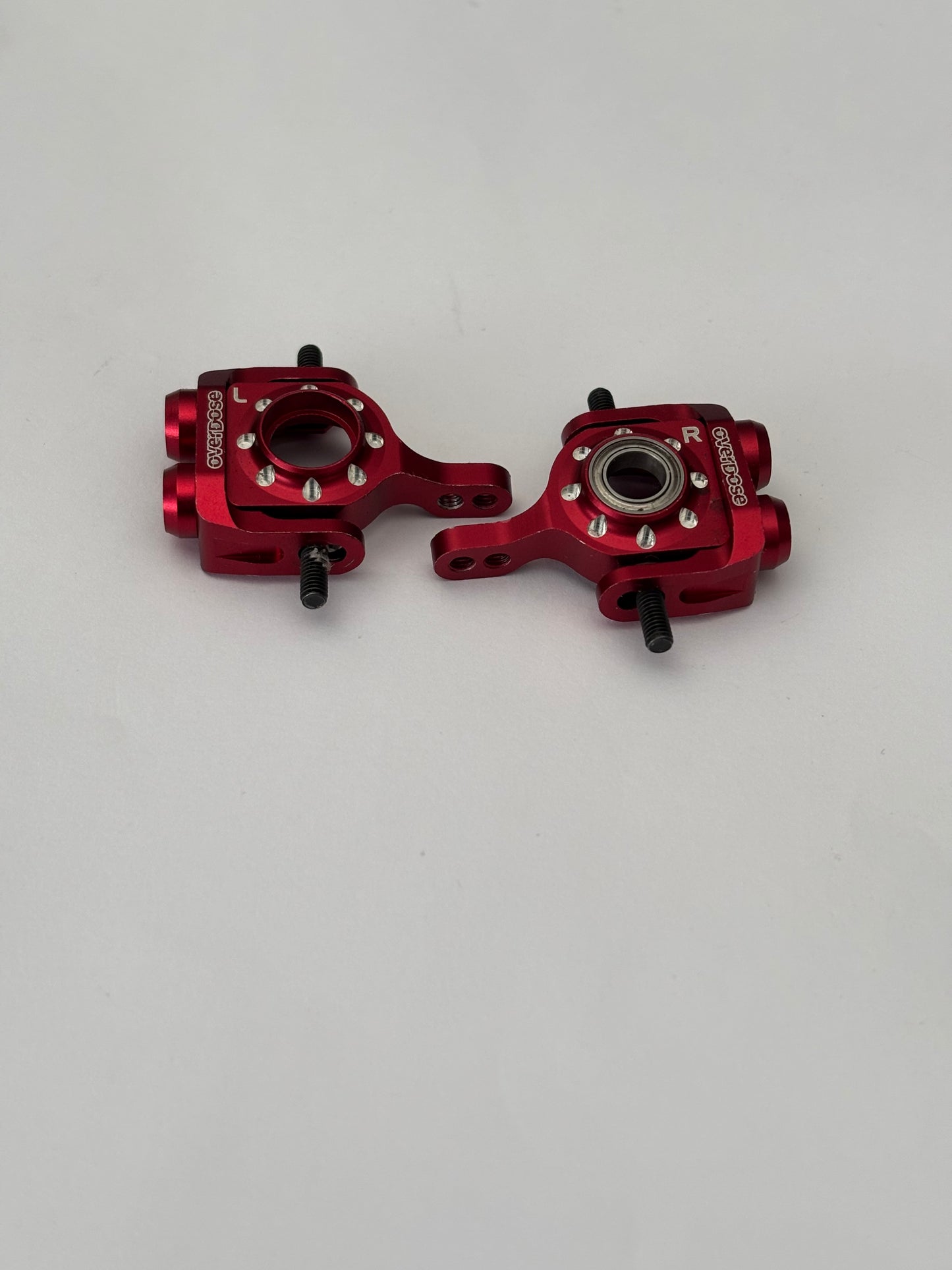 Overdose Red Alloy Front Knuckle And C Hub Galm DP YD2 Wrap Up Next Vacula Dival