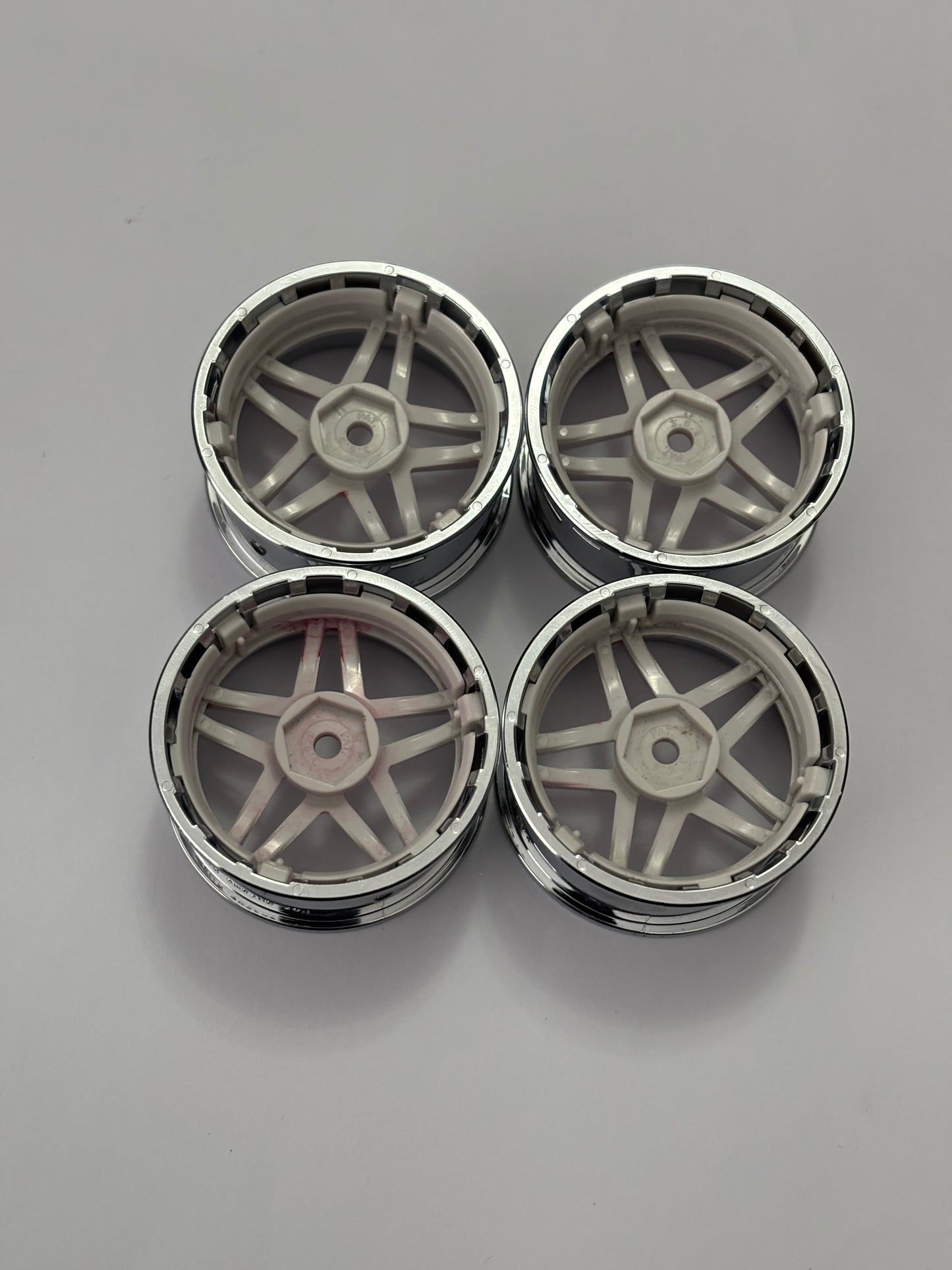 Tetsujin Chrome White Wheels Adjustable Offset