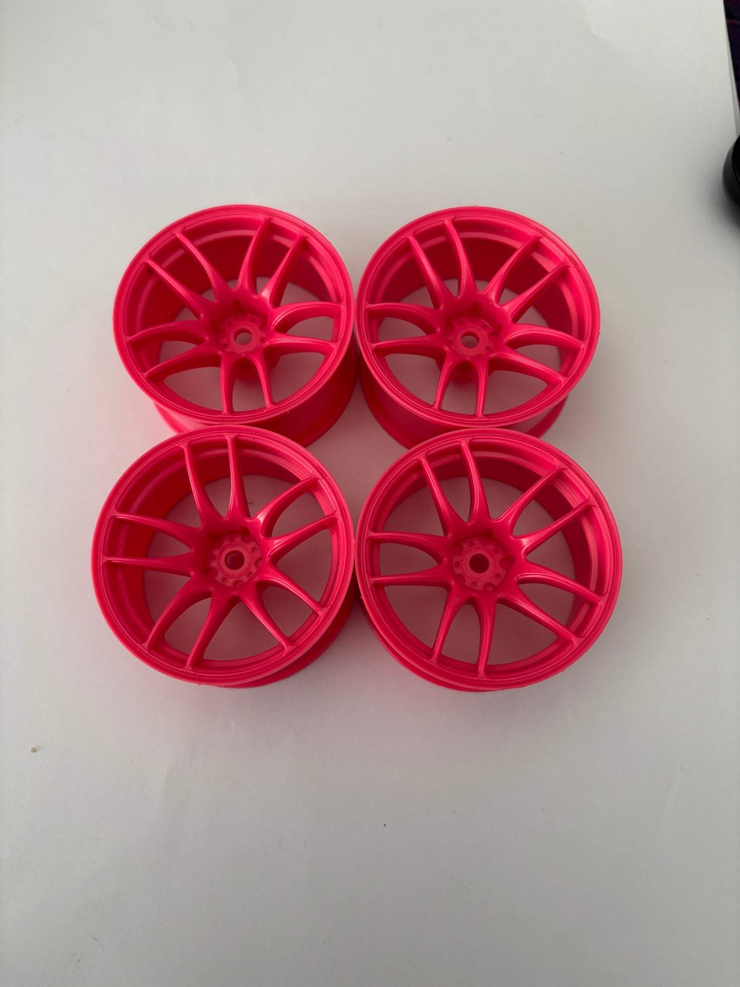Overdose Work Emoticon Pink Offset 7 Wheels R Spec High Traction