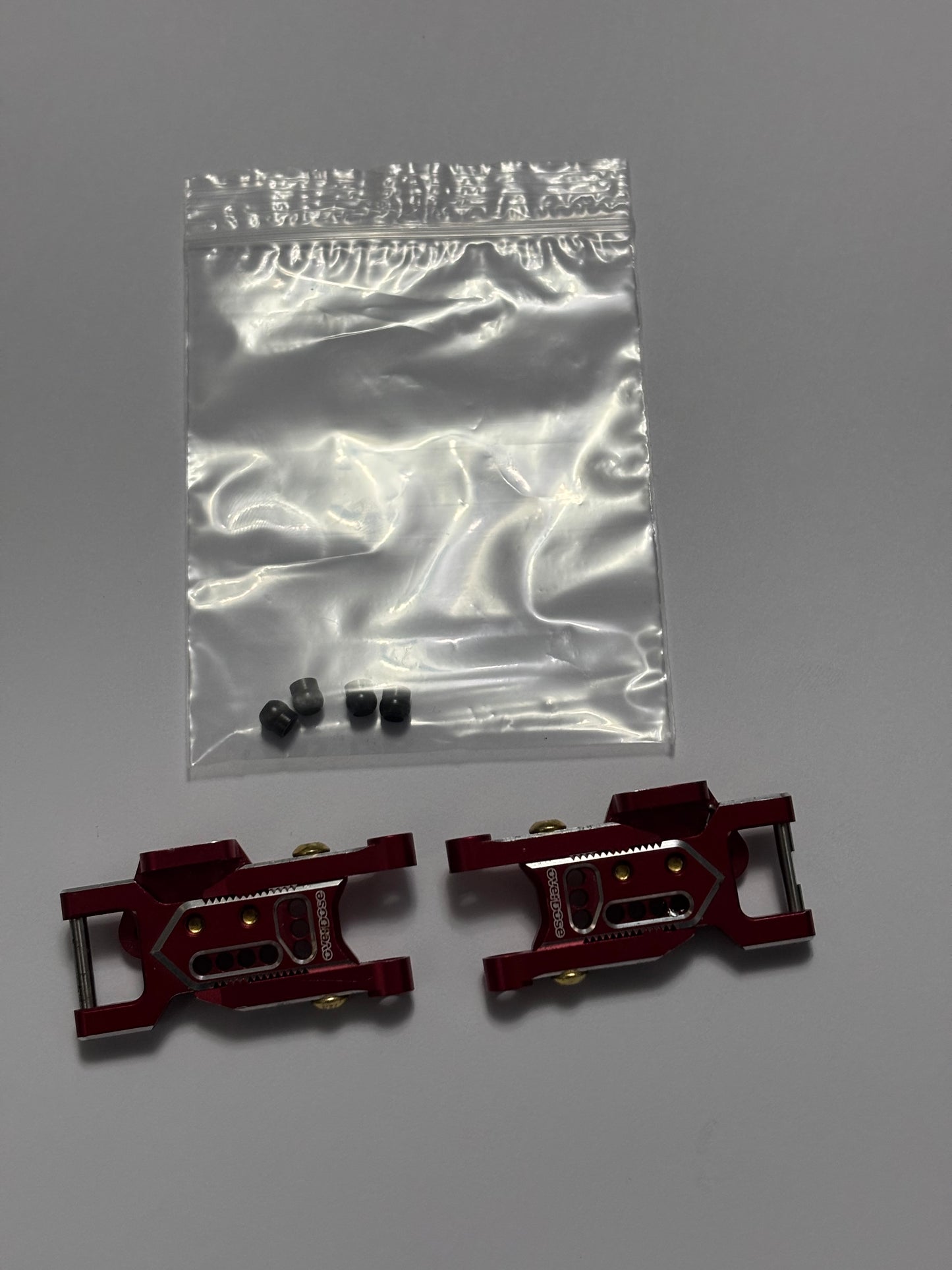 Overdose Red Alloy Rear Lower Arms Type 3 OD2856