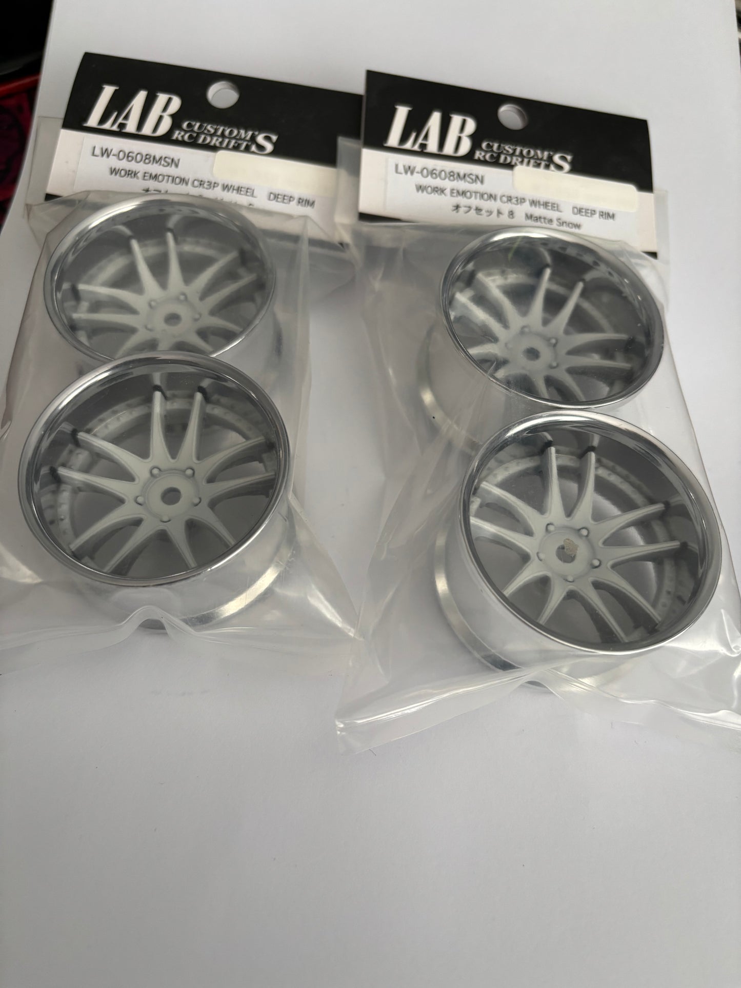 LAB Work Emotion CR3P Wheel Chrome White 8MM Offset LW-0608MSN