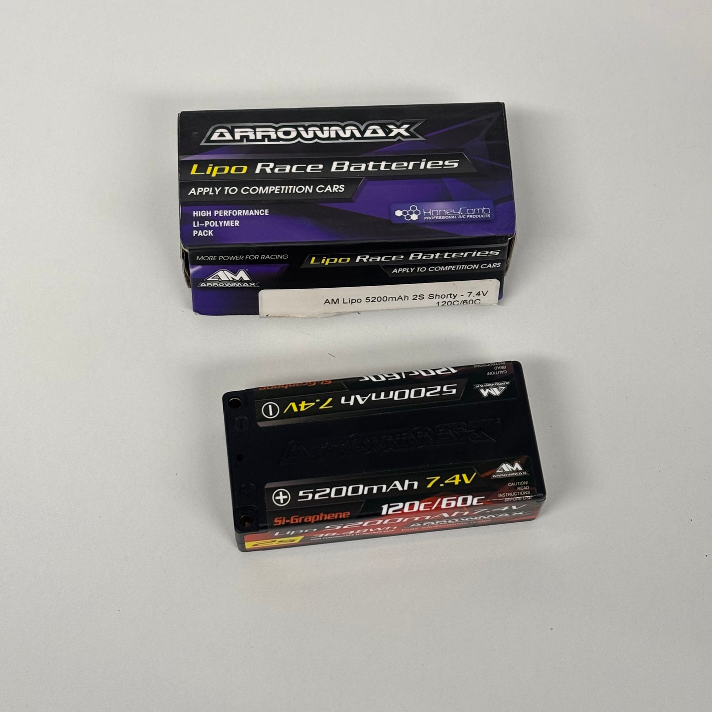 Arrowmax Shorty LiPo 120C/60C 2S Hardcase 5200MAH Boxed