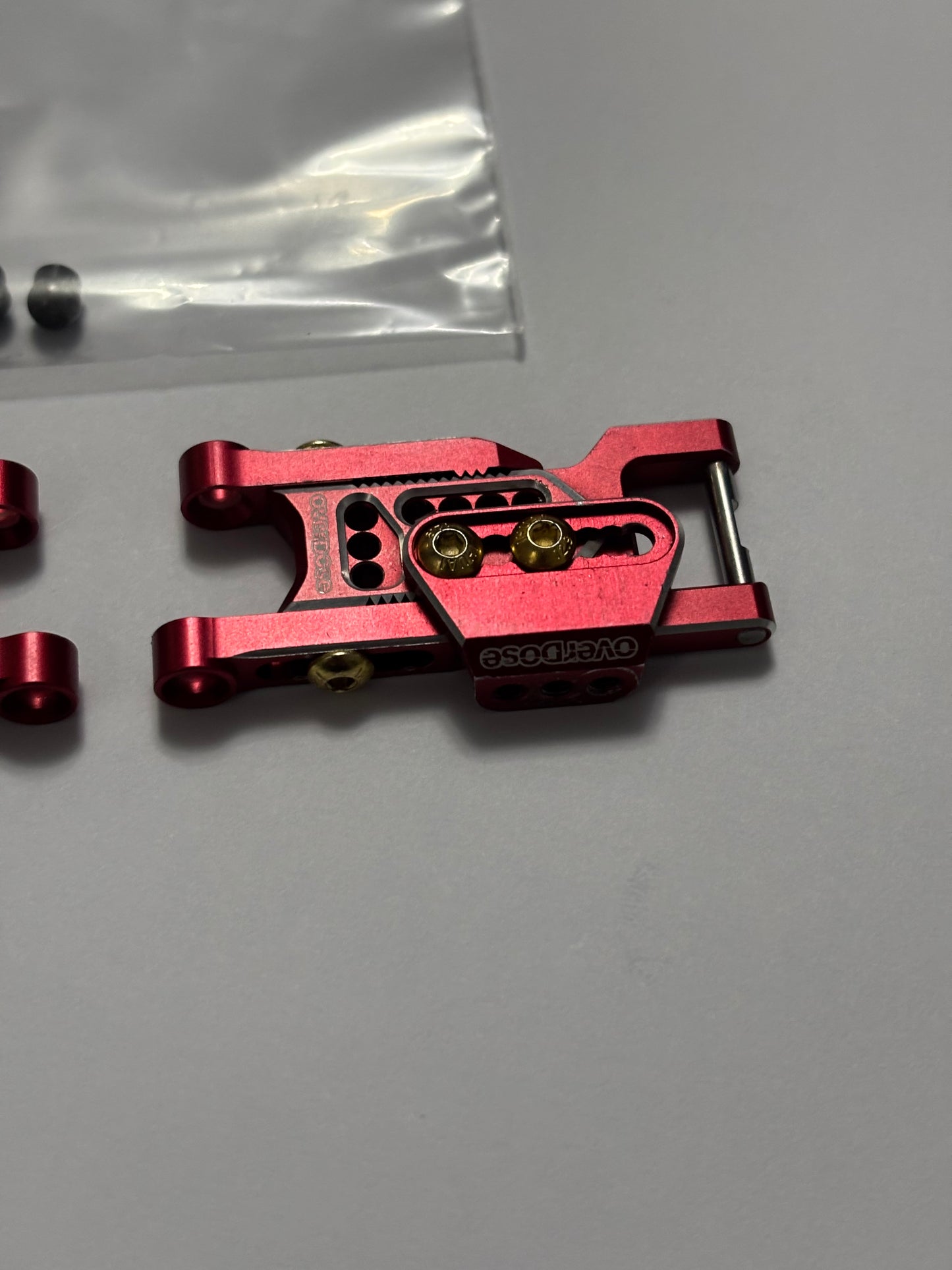 Overdose Red Alloy Rear Lower Arms Type 3 OD2856