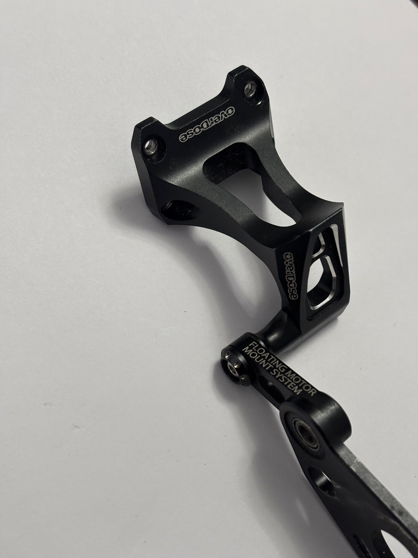 Overdose Floating Motor Mount Black Alloy