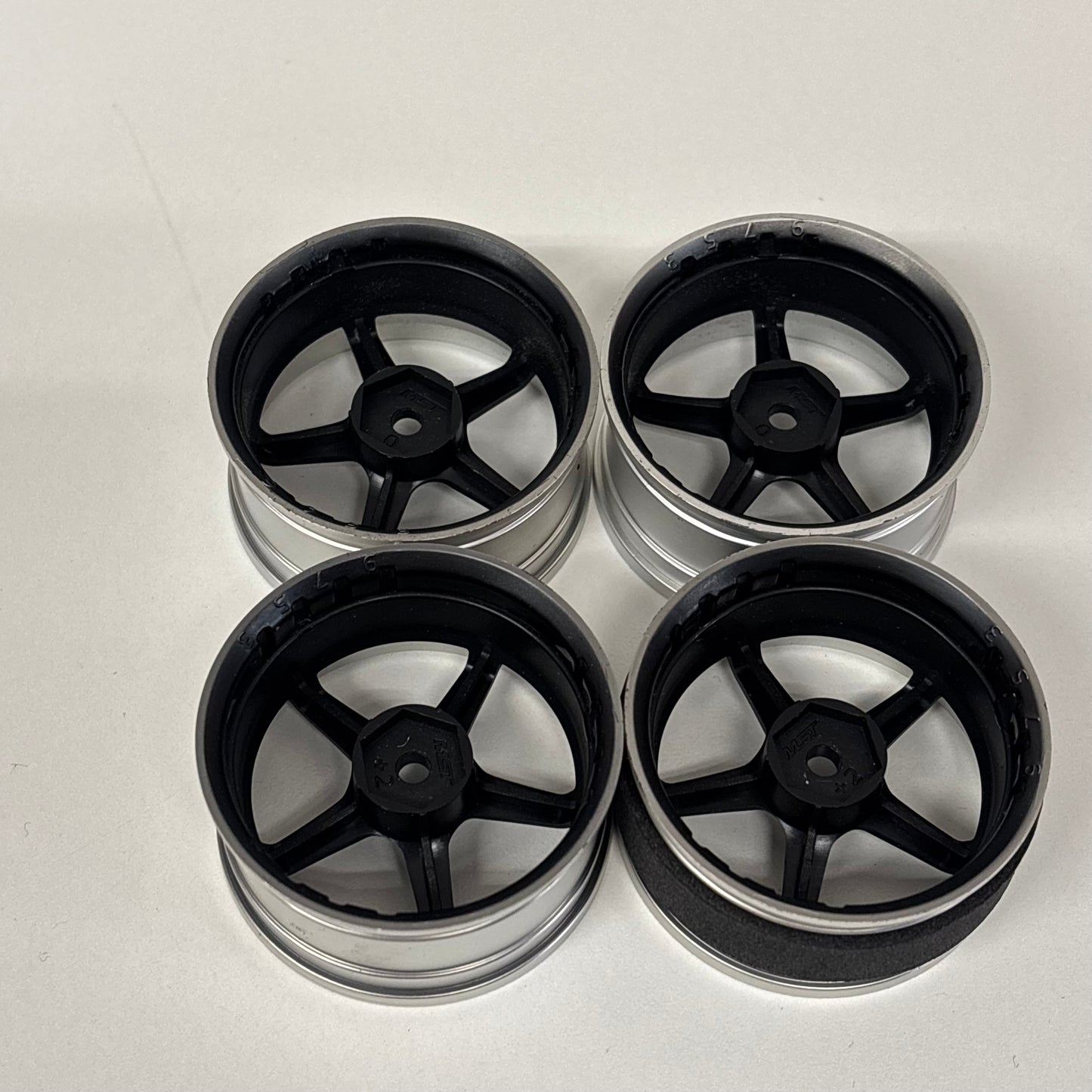 MST Adjustable Offset Wheels Black Silver