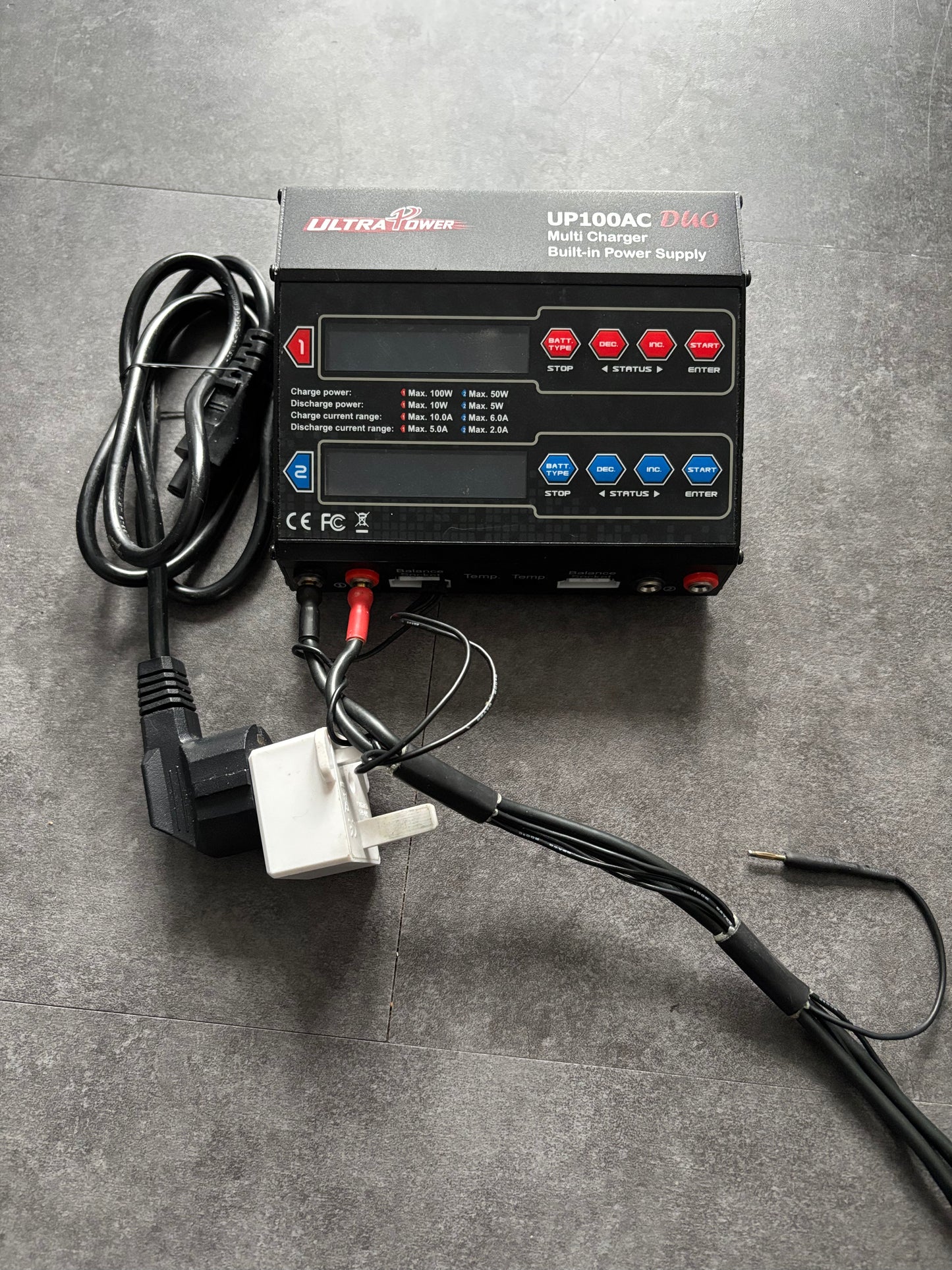Ultra Power UP100 Duo Charger Dual Lipo NiMh with Charge Lead