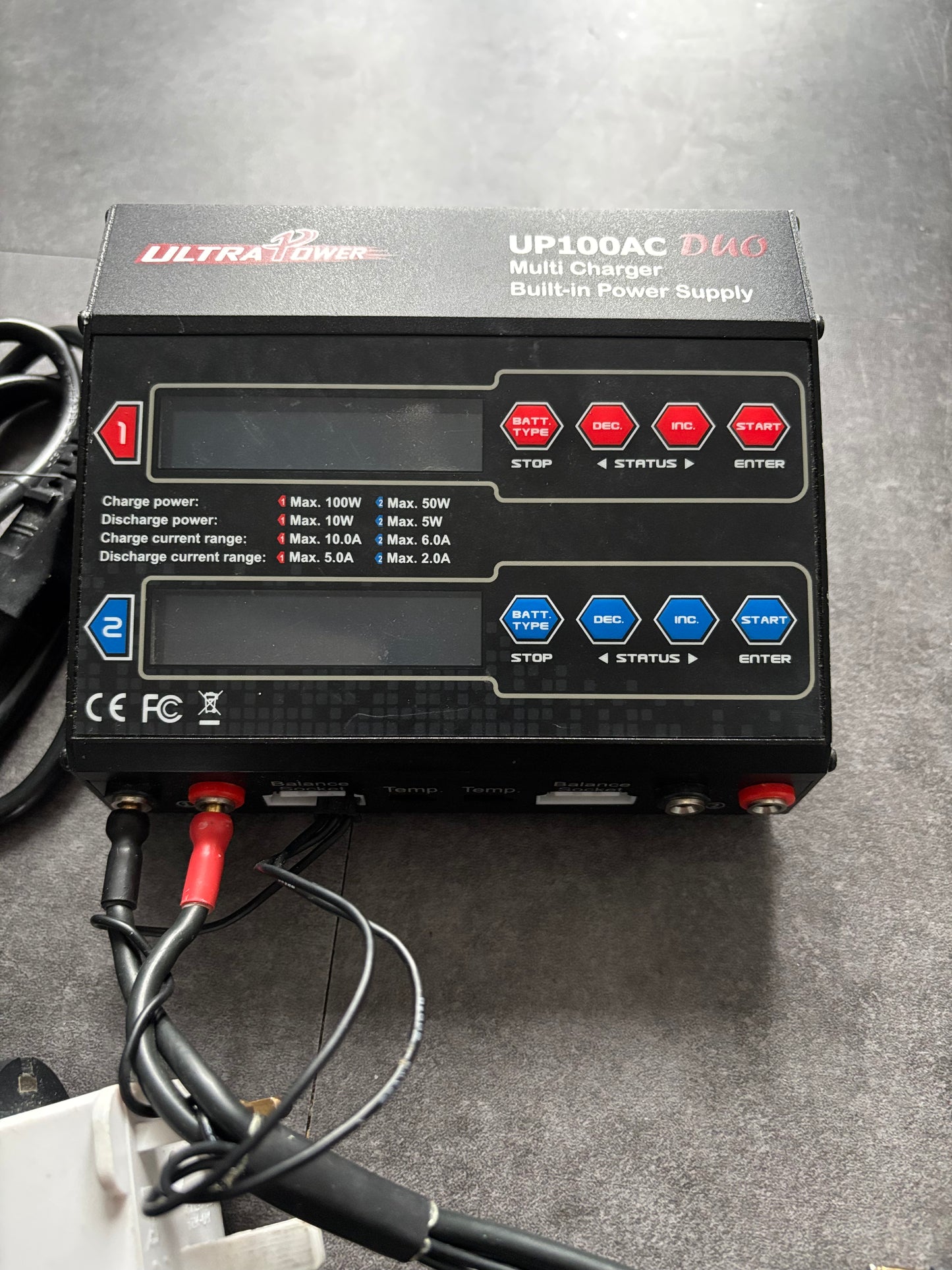 Ultra Power UP100 Duo Charger Dual Lipo NiMh with Charge Lead