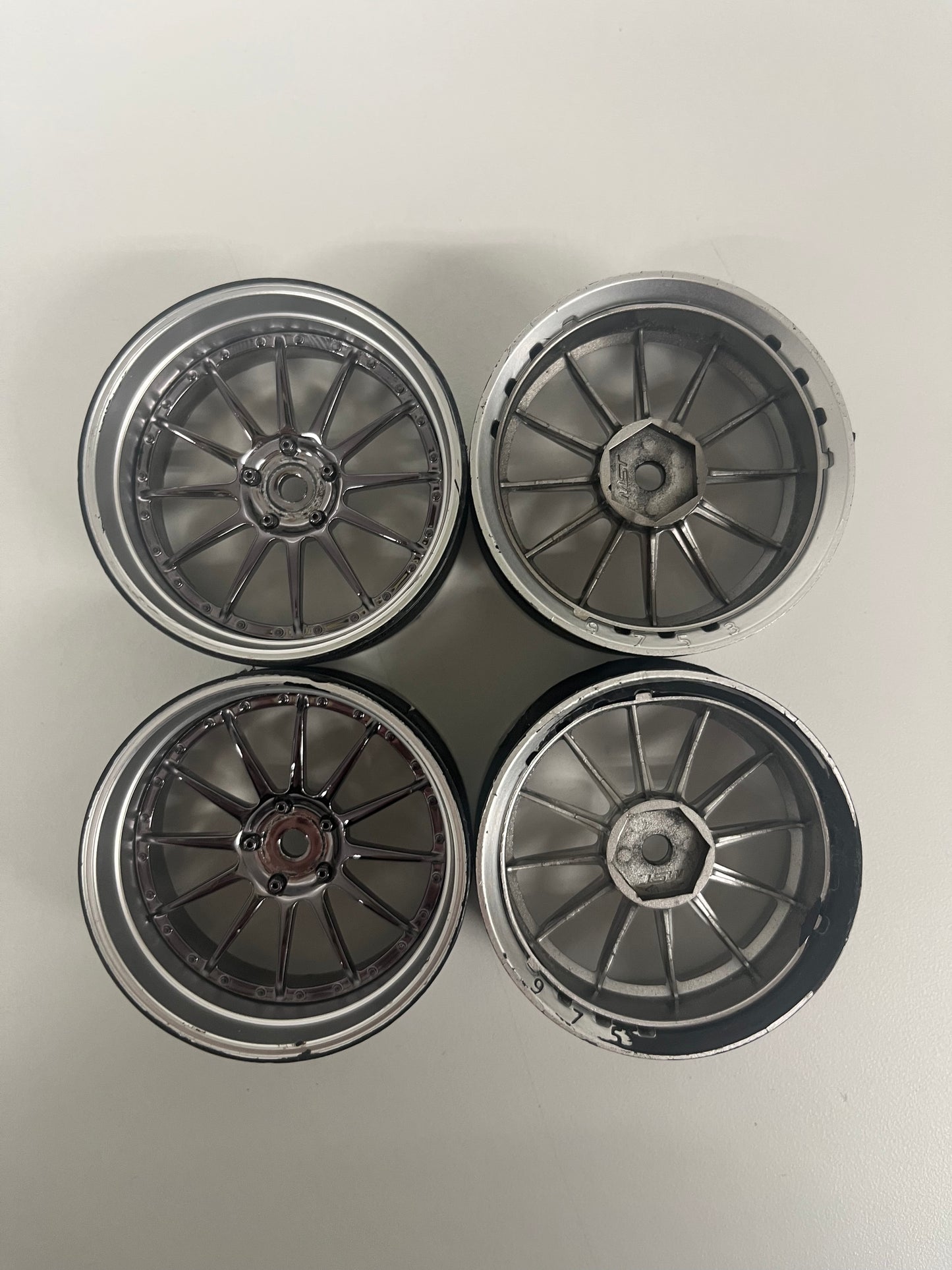 MST Silver Dark Chrome Wheels Adjustable Offset