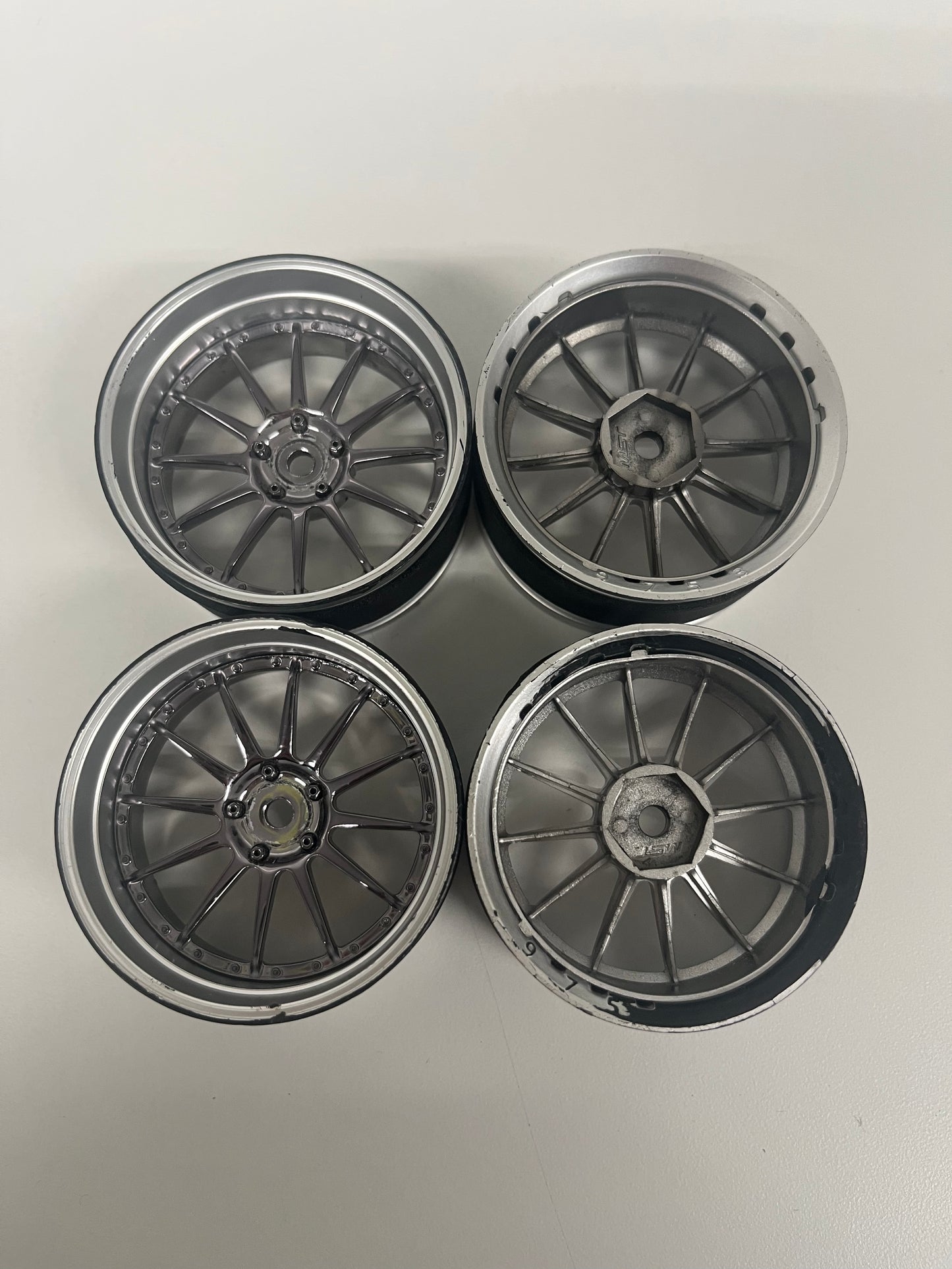 MST Silver Dark Chrome Wheels Adjustable Offset