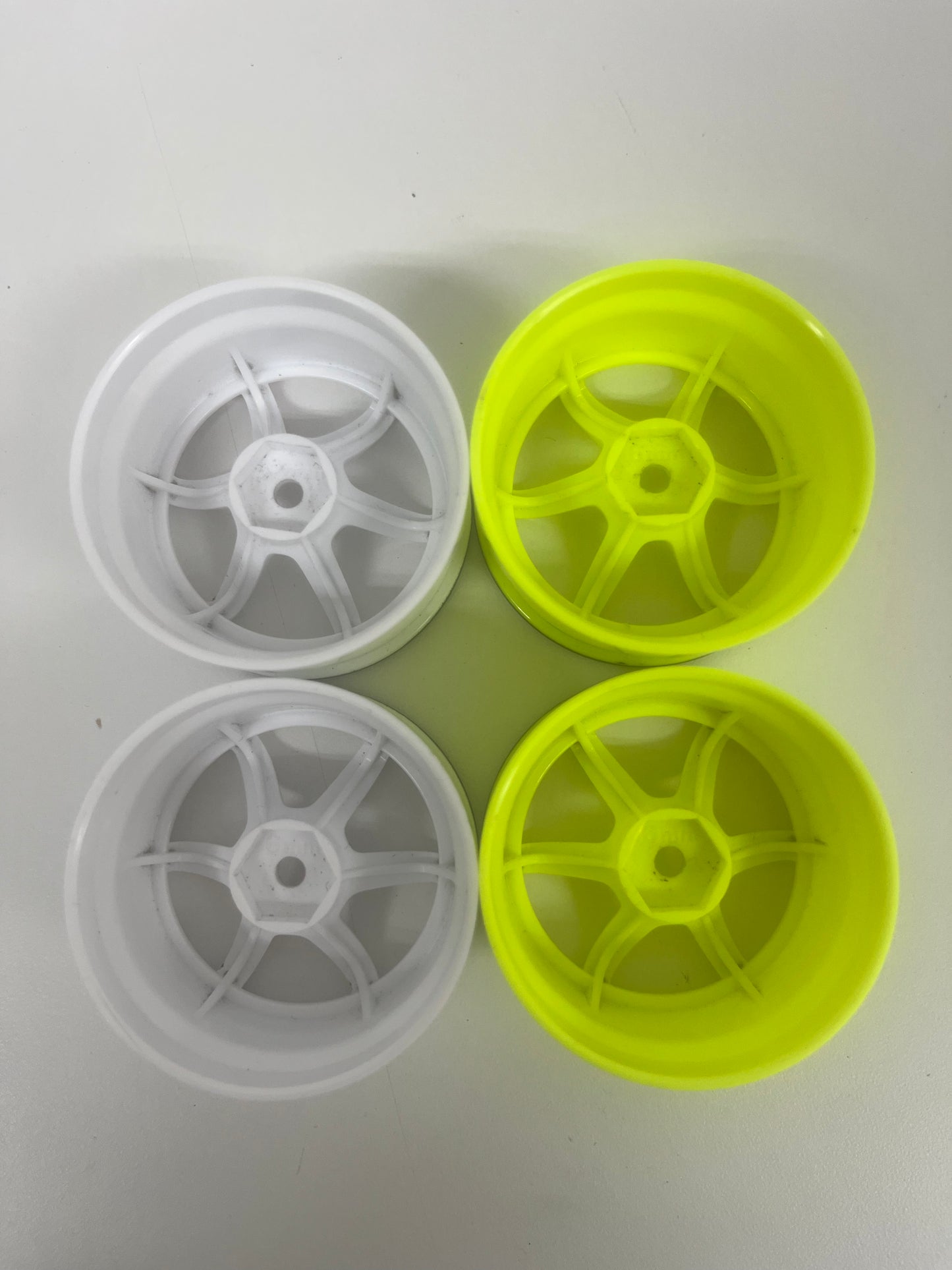 Yokomo Wheels 2 Pairs Yellow White Offset 6