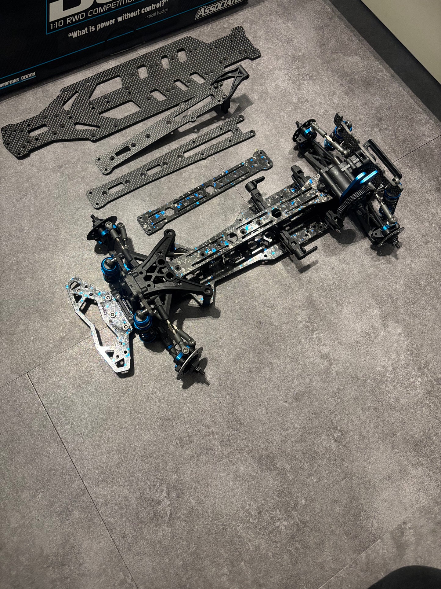Team Associated DC10 RC Drift RWD Chassis Forged Carbon Bingo Wasp