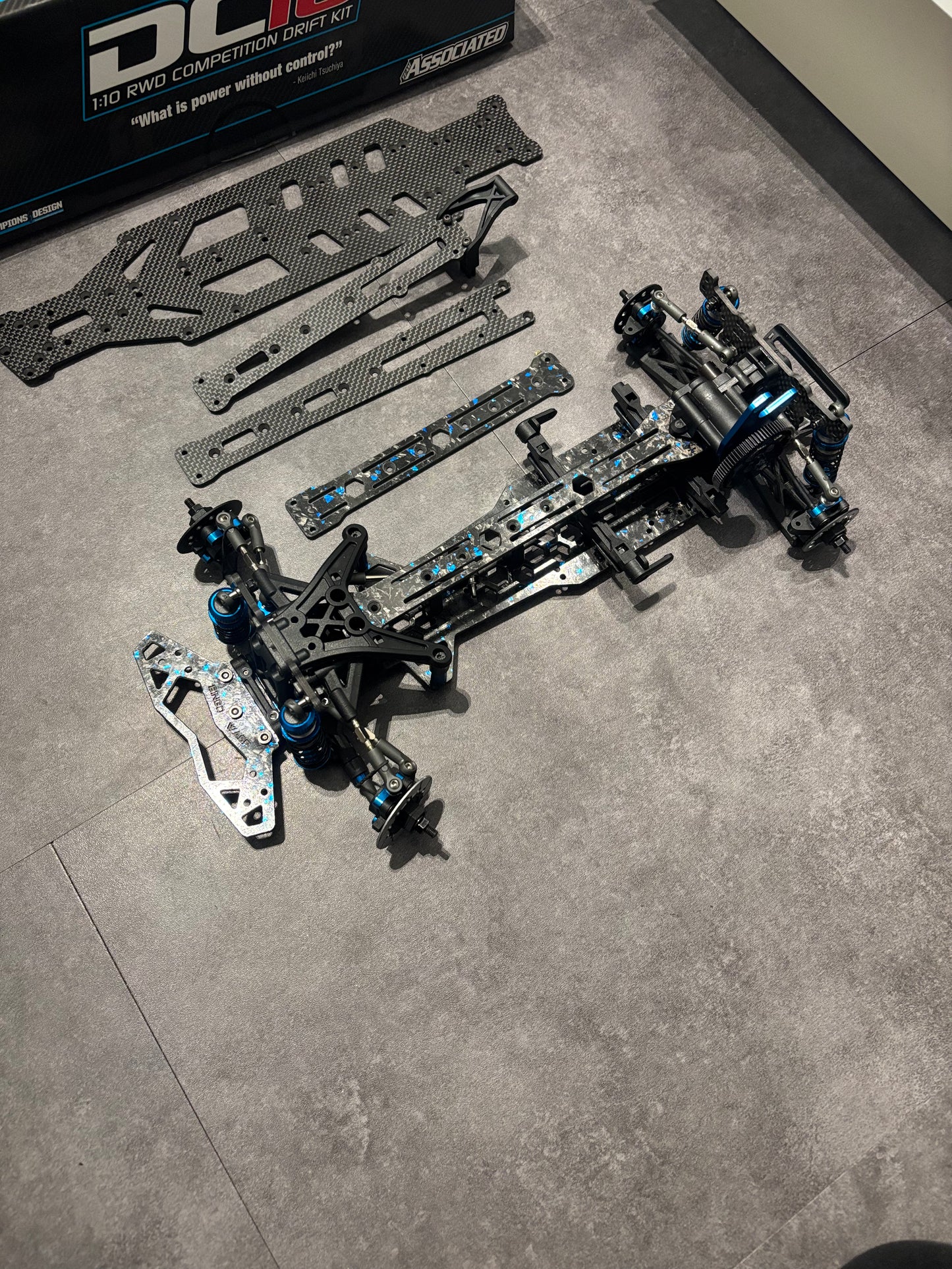Team Associated DC10 RC Drift RWD Chassis Forged Carbon Bingo Wasp