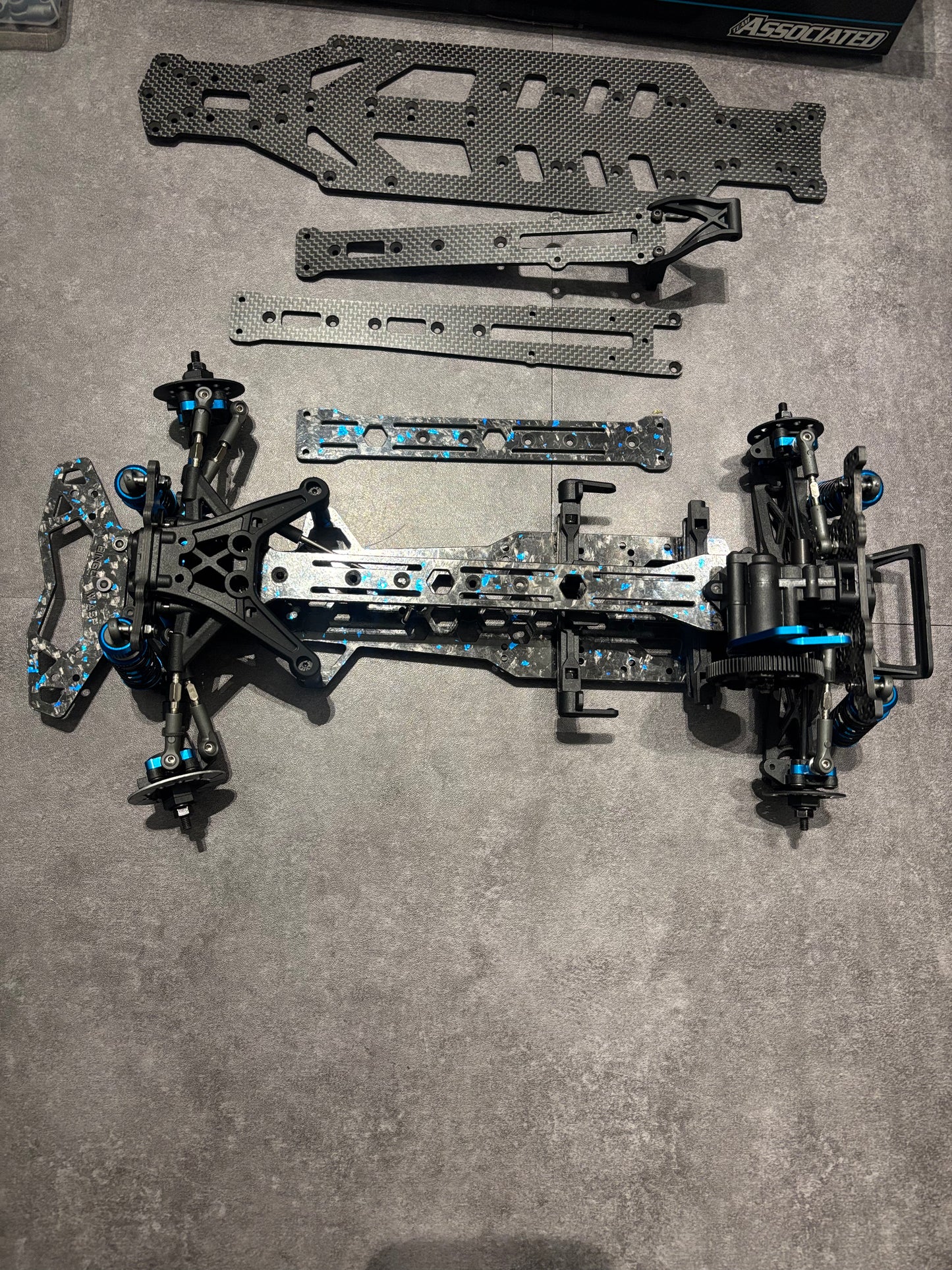 Team Associated DC10 RC Drift RWD Chassis Forged Carbon Bingo Wasp