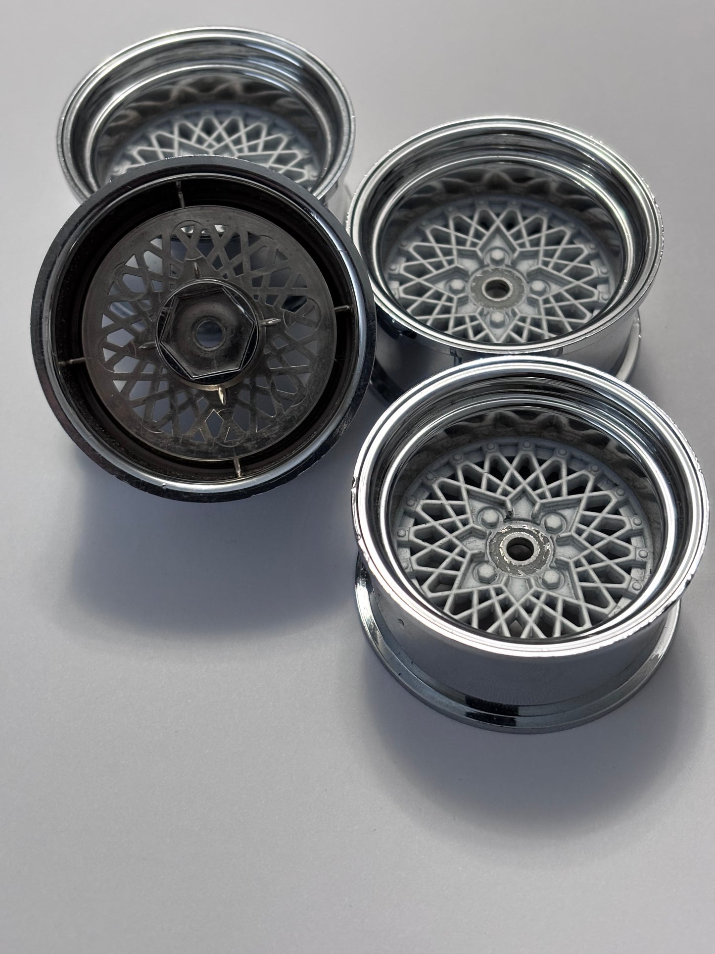 Speed Way Pal Mesh Wheels Chrome White Offset 10 Big Dish LP86