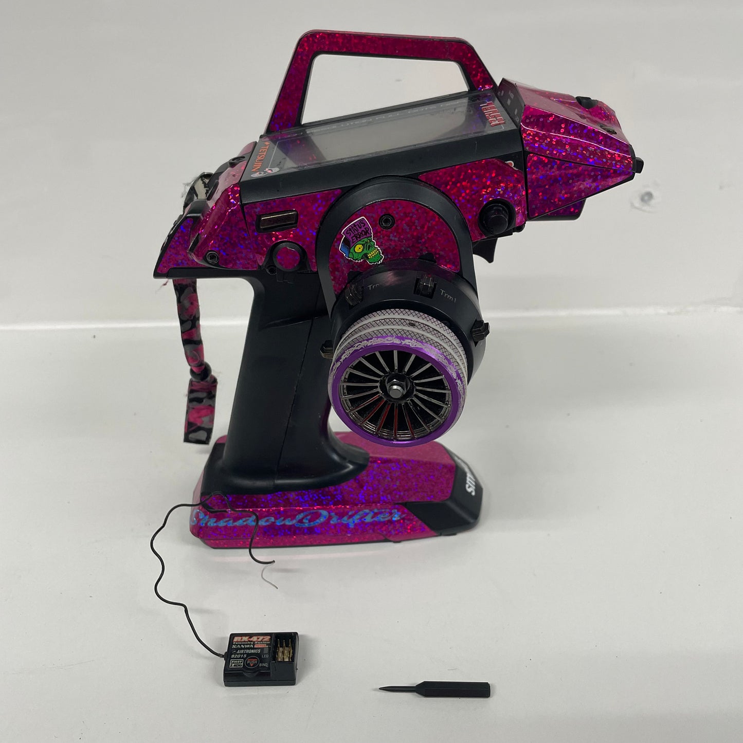 Sanwa M12S Controller Reciever & Lipo Pink Wrap Soft Bag