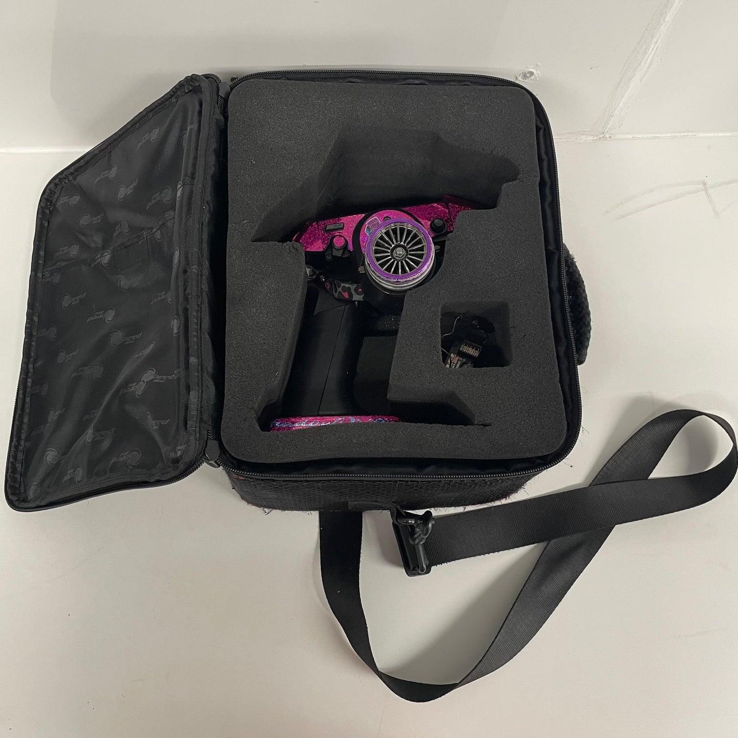 Sanwa M12S Controller Reciever & Lipo Pink Wrap Soft Bag