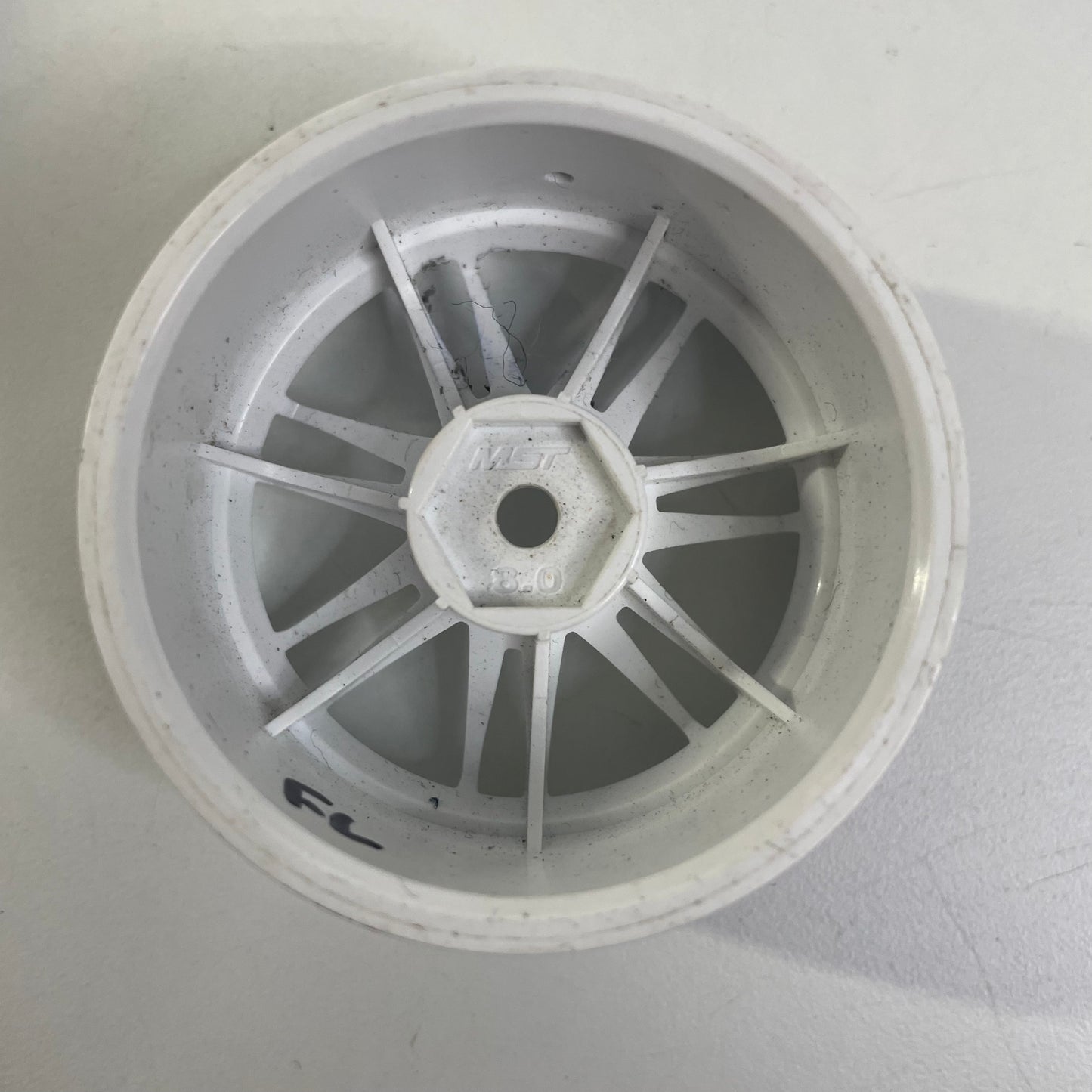MST Wheels Pair White 8mm Offset