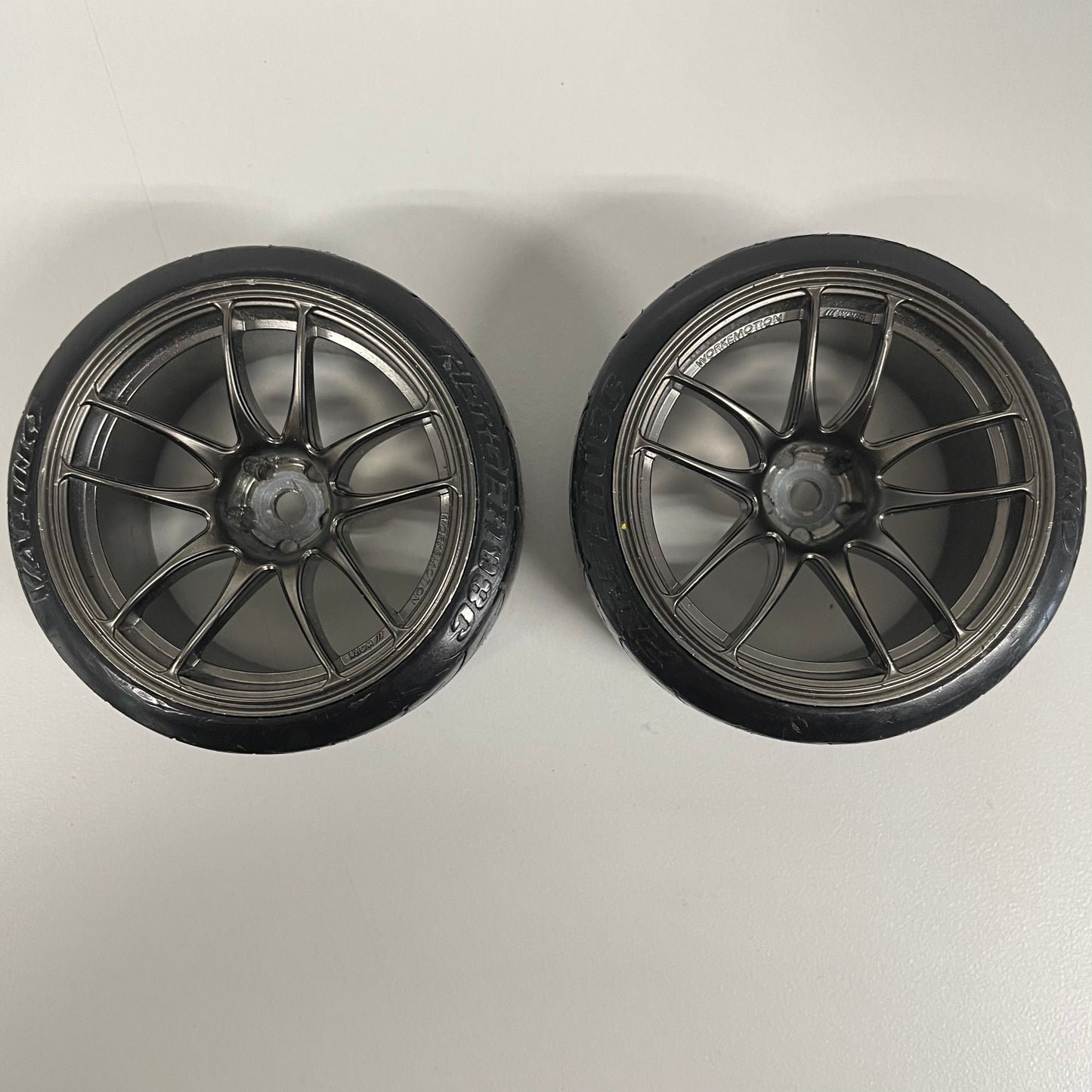 Overdose Work Emoticon 30mm Dark Matt Valino 08C Tyres Pair