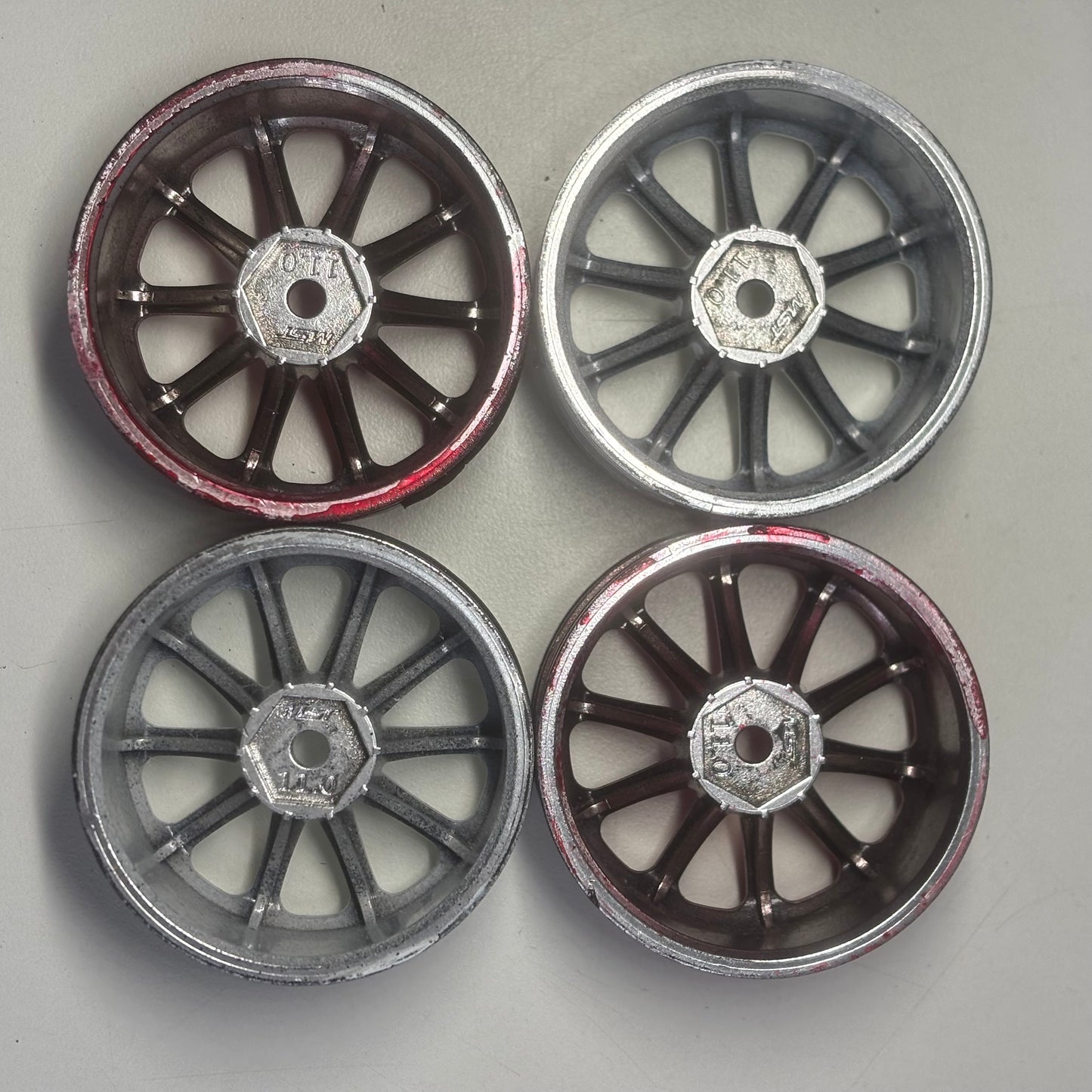 MST 11mm Offset Wheels Red White