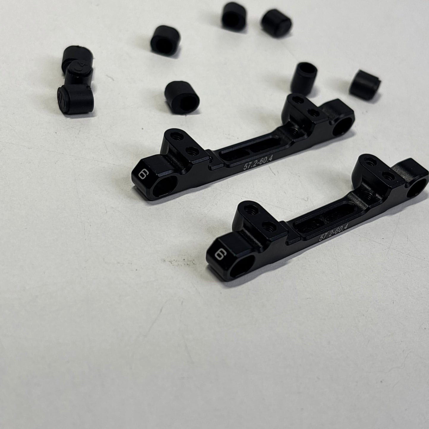 Reve D Suspension Mounts Pair x2 57.2 - 60.5 Number 6 Black Alloy