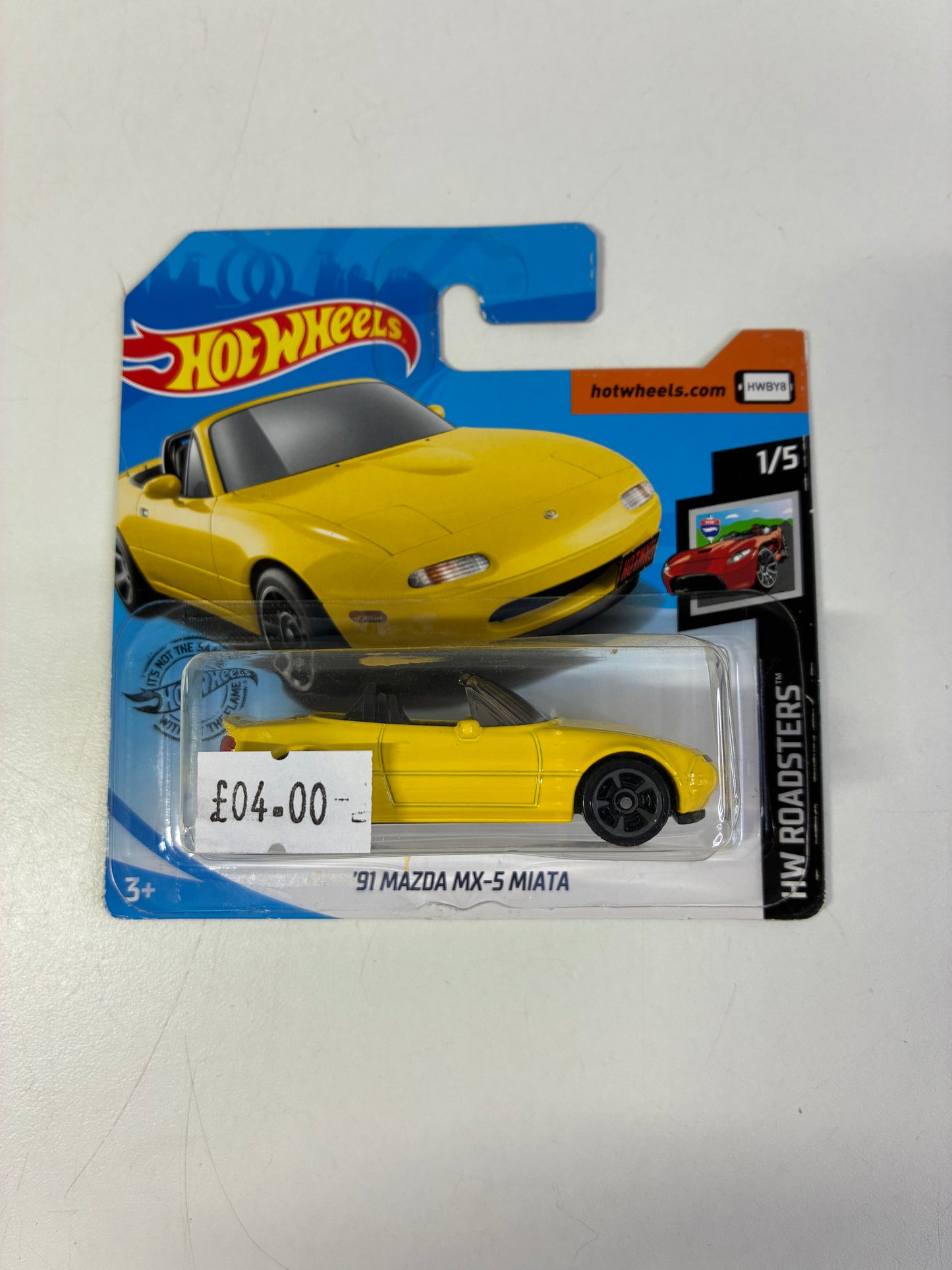 Hot Wheels '91 MAZDA MX-5 MIATA (YELLOW)