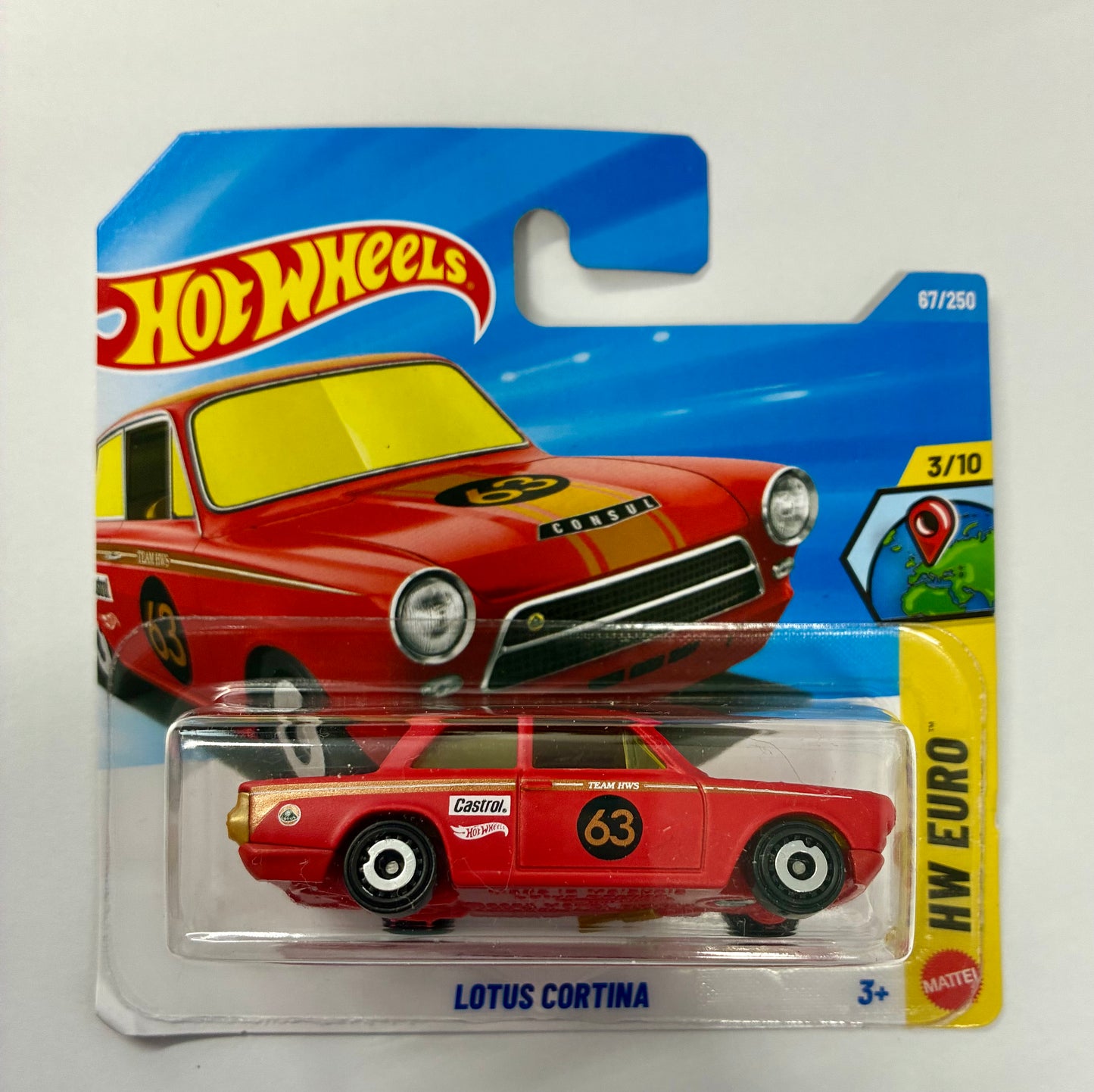 Hot Wheels LOTUS CORTINA RED HW EURO