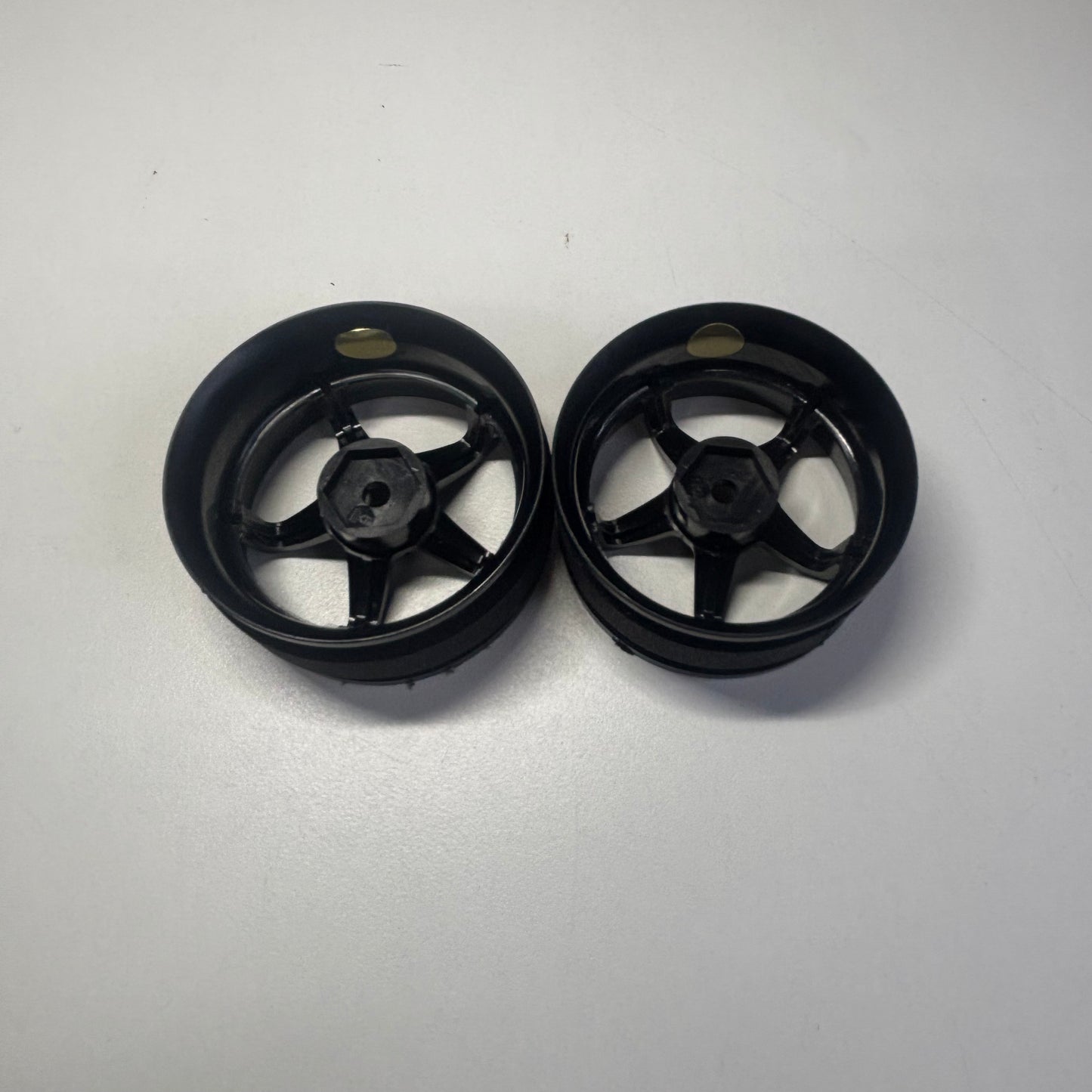 Hayate Black Wheel Pair x2 High Traction Gold Dots