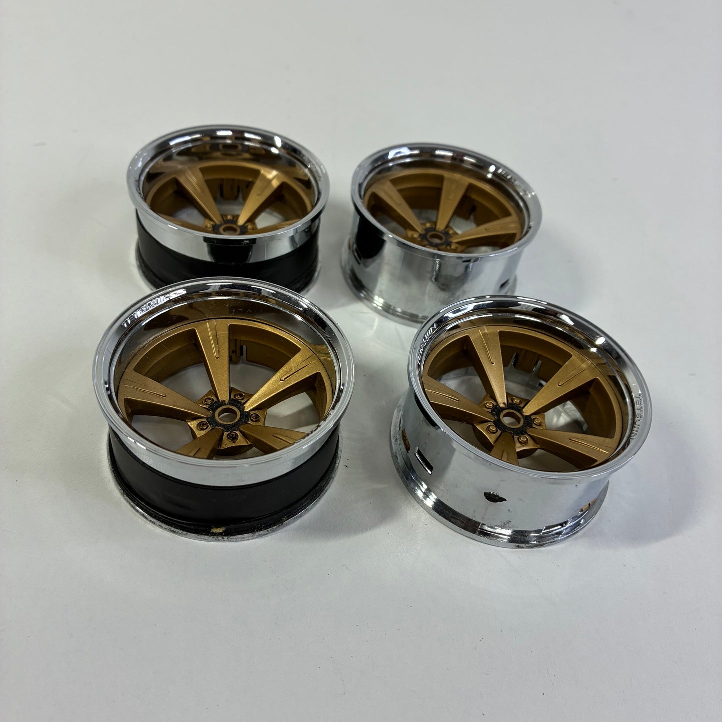 Tetsujin Chrome Gold Wheelset Adjustable Offset