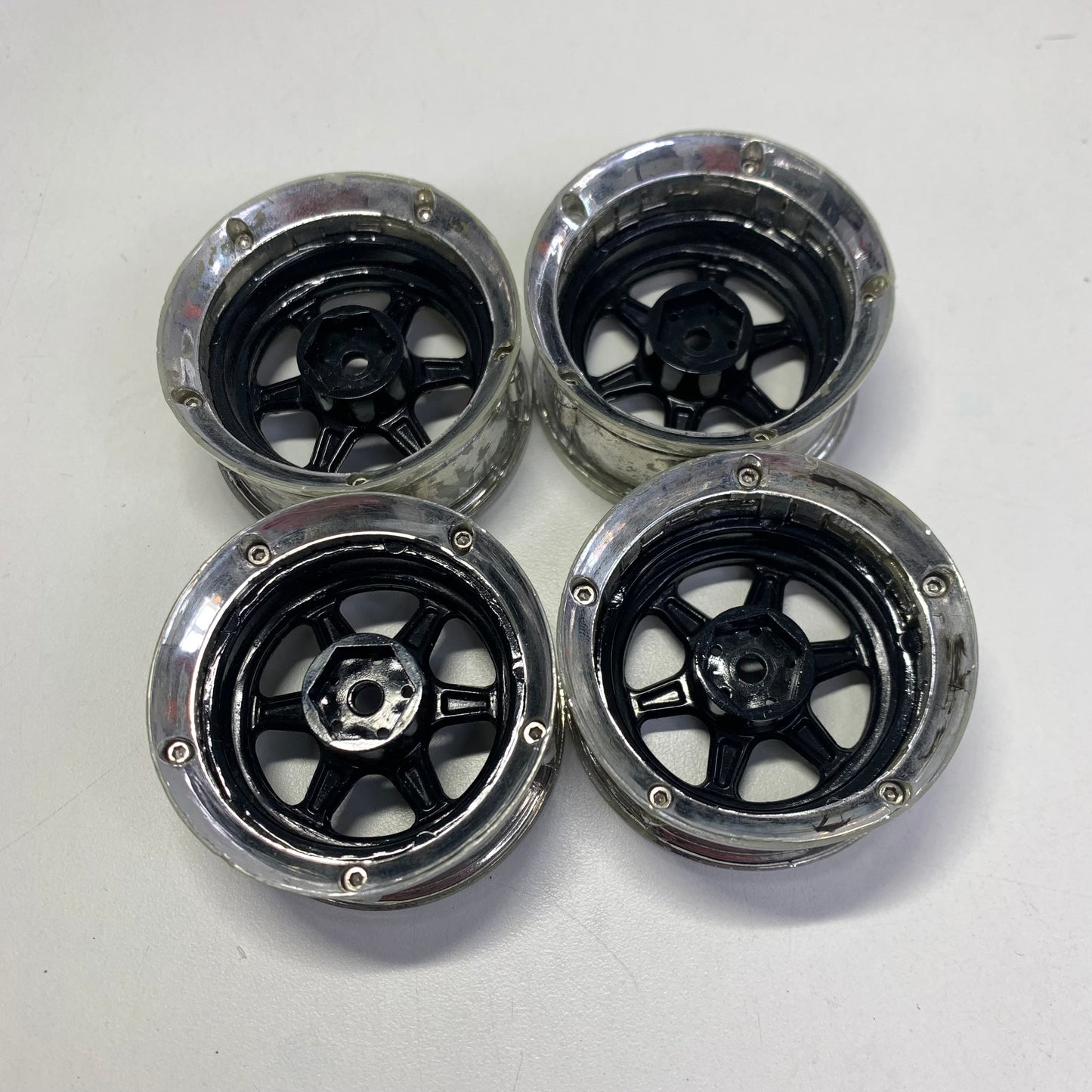 DS Racing Adjustable Offset Wheels Black Chrome