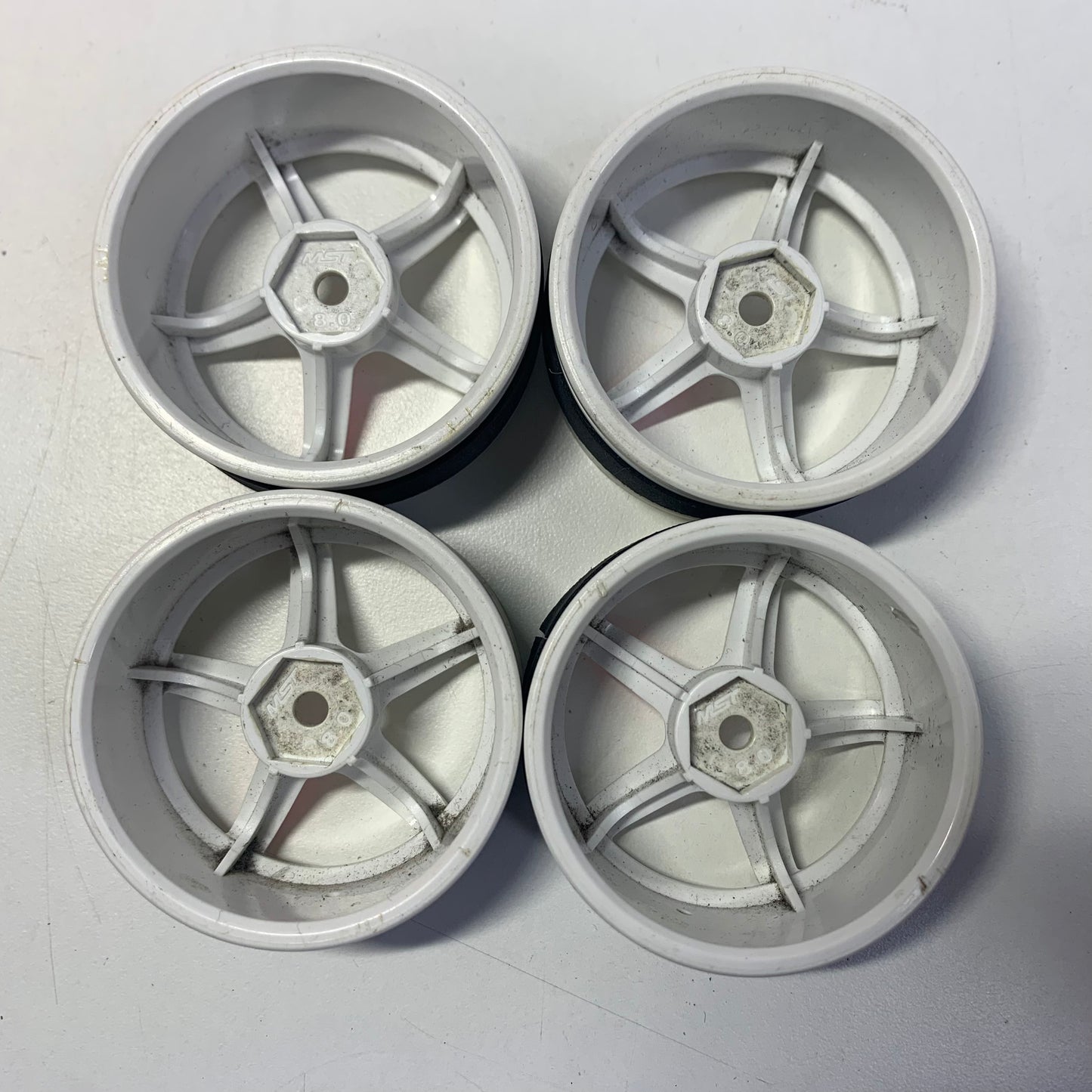 MST White Pink Wheels Offset 8