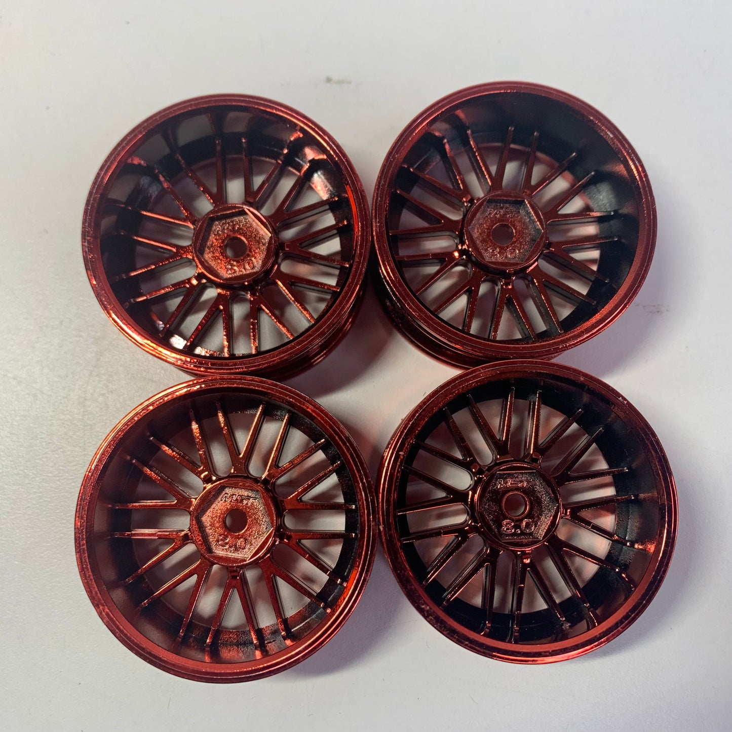 MST Red Chrome Wheels Offset 8