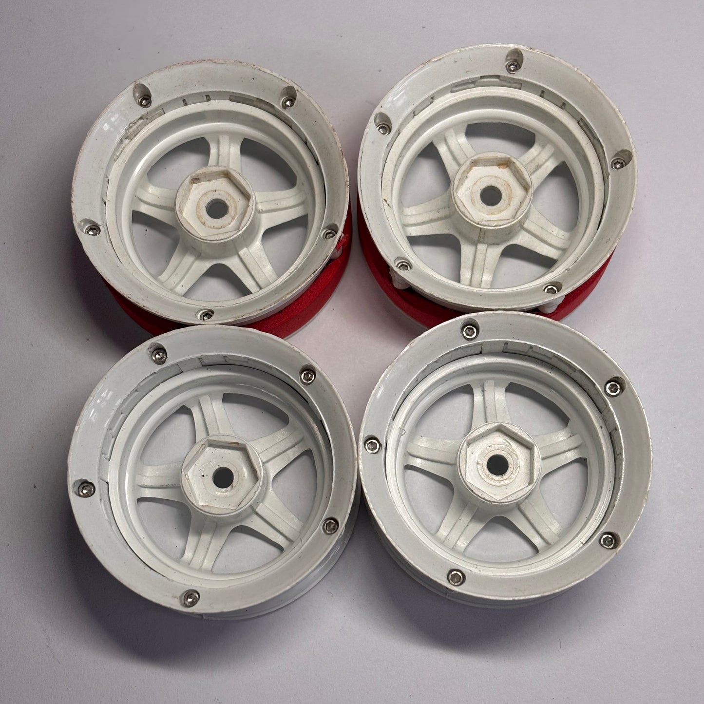 DS Racing Drift Element White Adjustable Offset Wheels