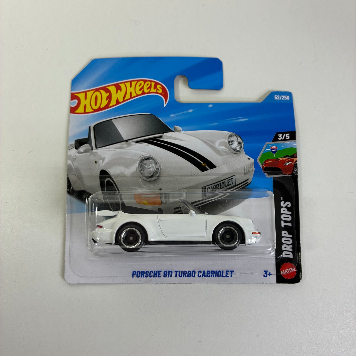 Hot Wheels PORSCHE 911 TURBO CABRIOLET (White)